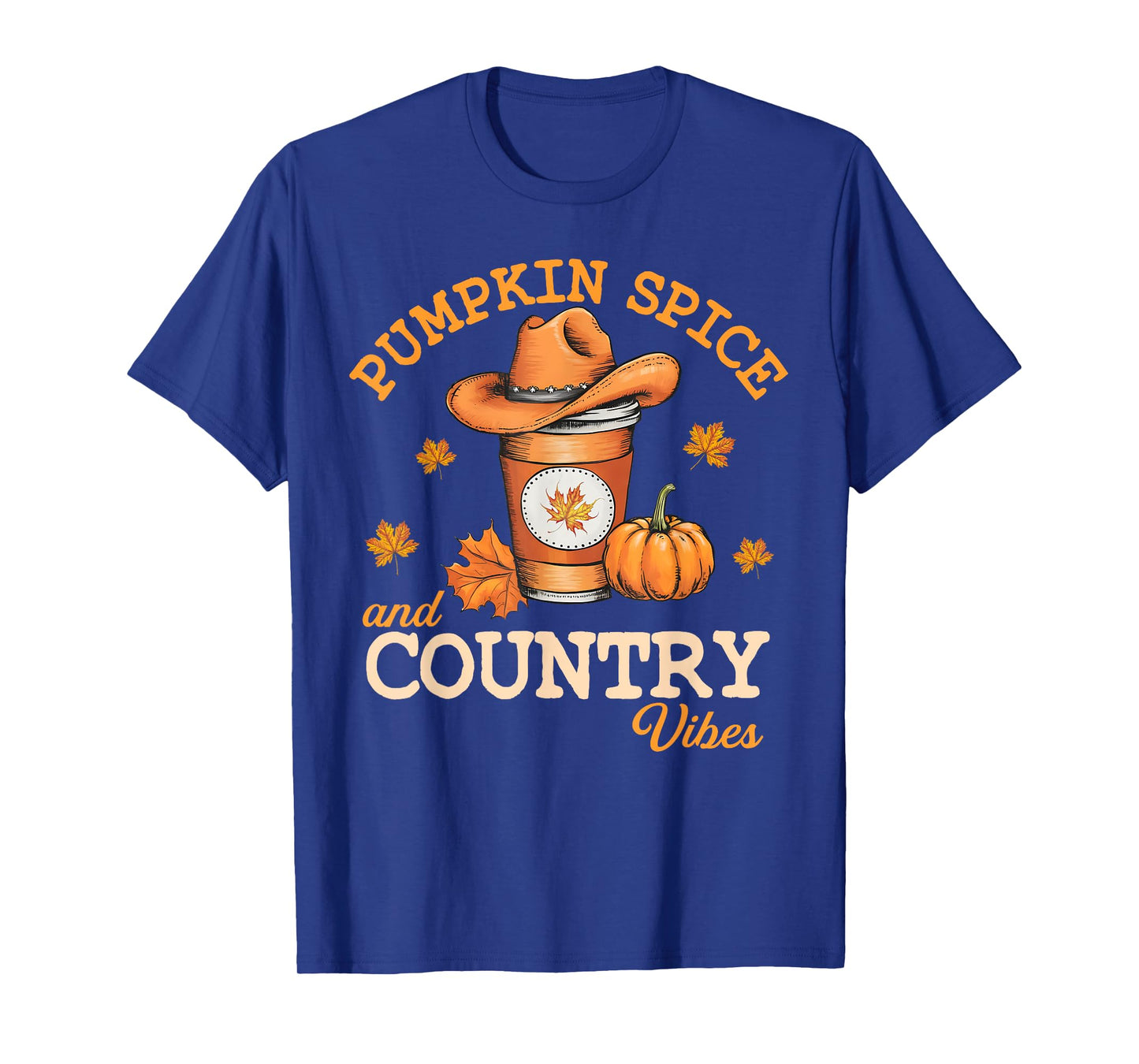 Pumpkin Spice And Country Vibes Western Fall Autumn Howdy T-Shirt