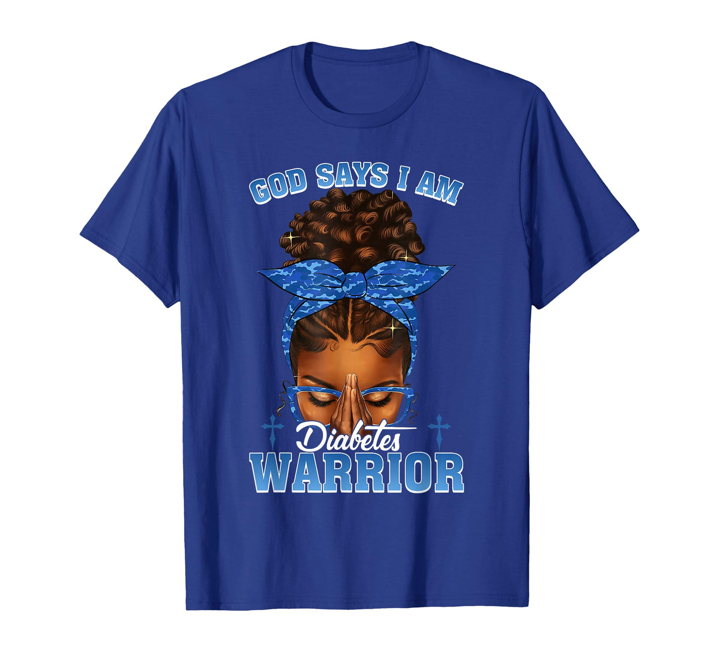 Diabetes Warrior Faith Strong Black Women Gift T-Shirt