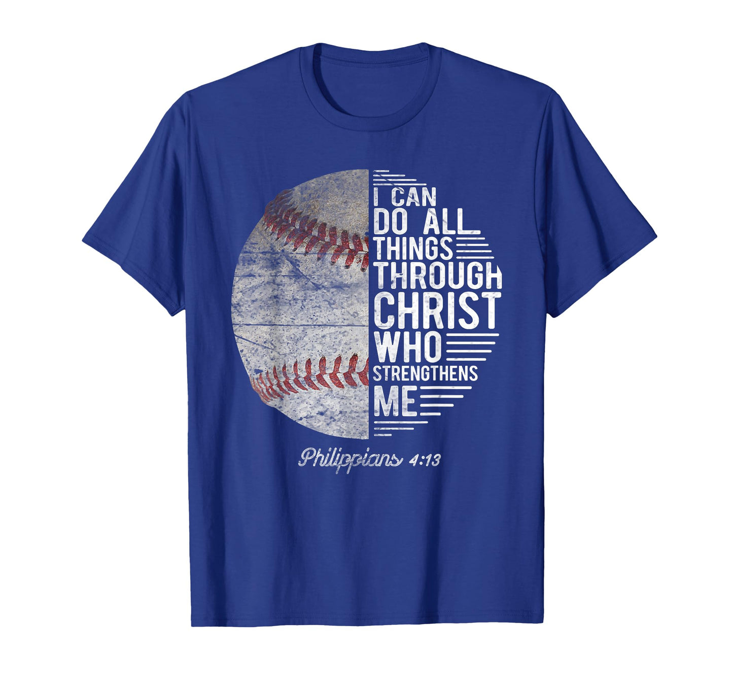 Christian Baseball Men Boys Kids Philippians Religious Gifts T-Shirt