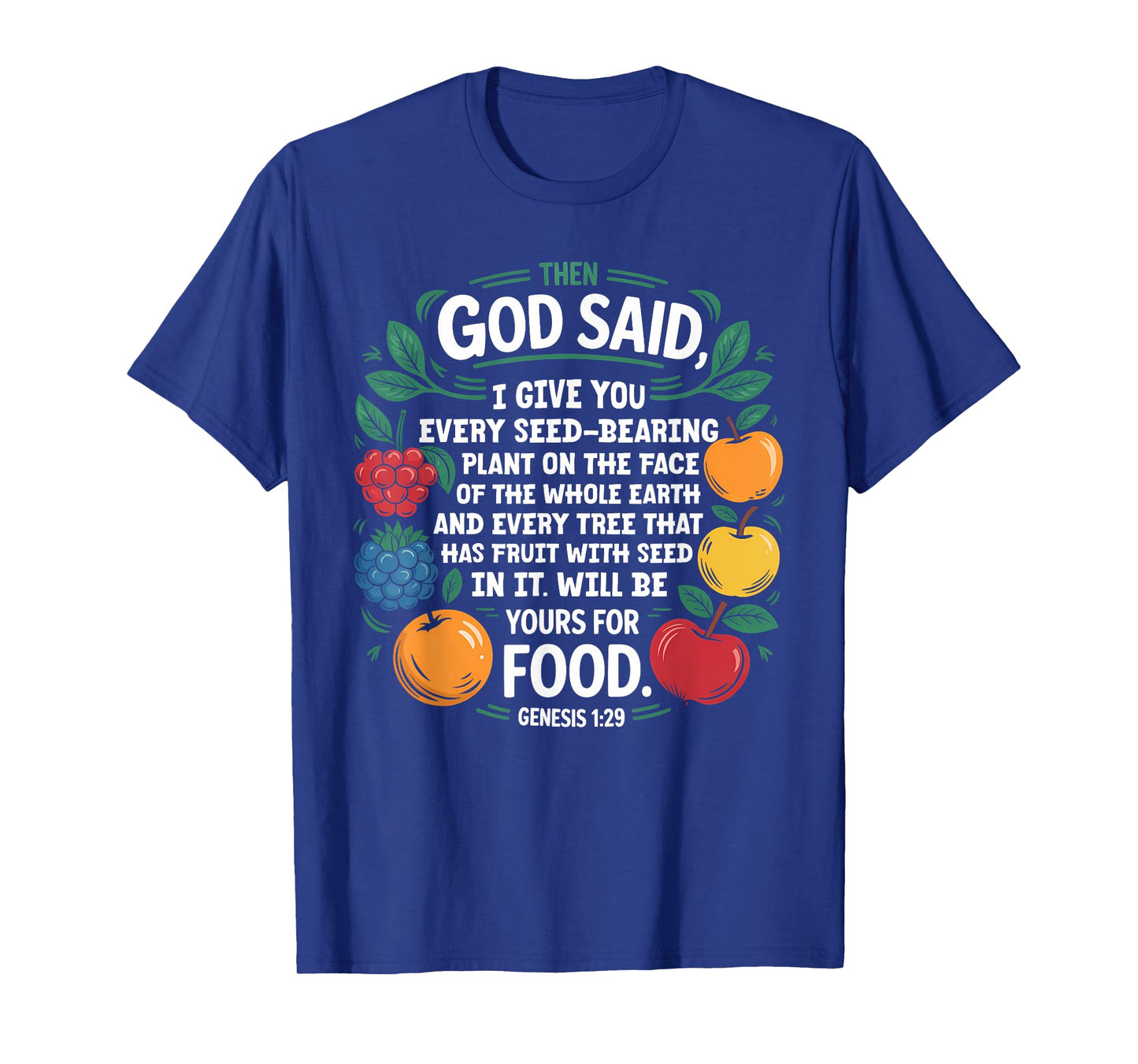 Genesis 1:29 Plant Based Diet Vegan Bible Verse T-Shirt