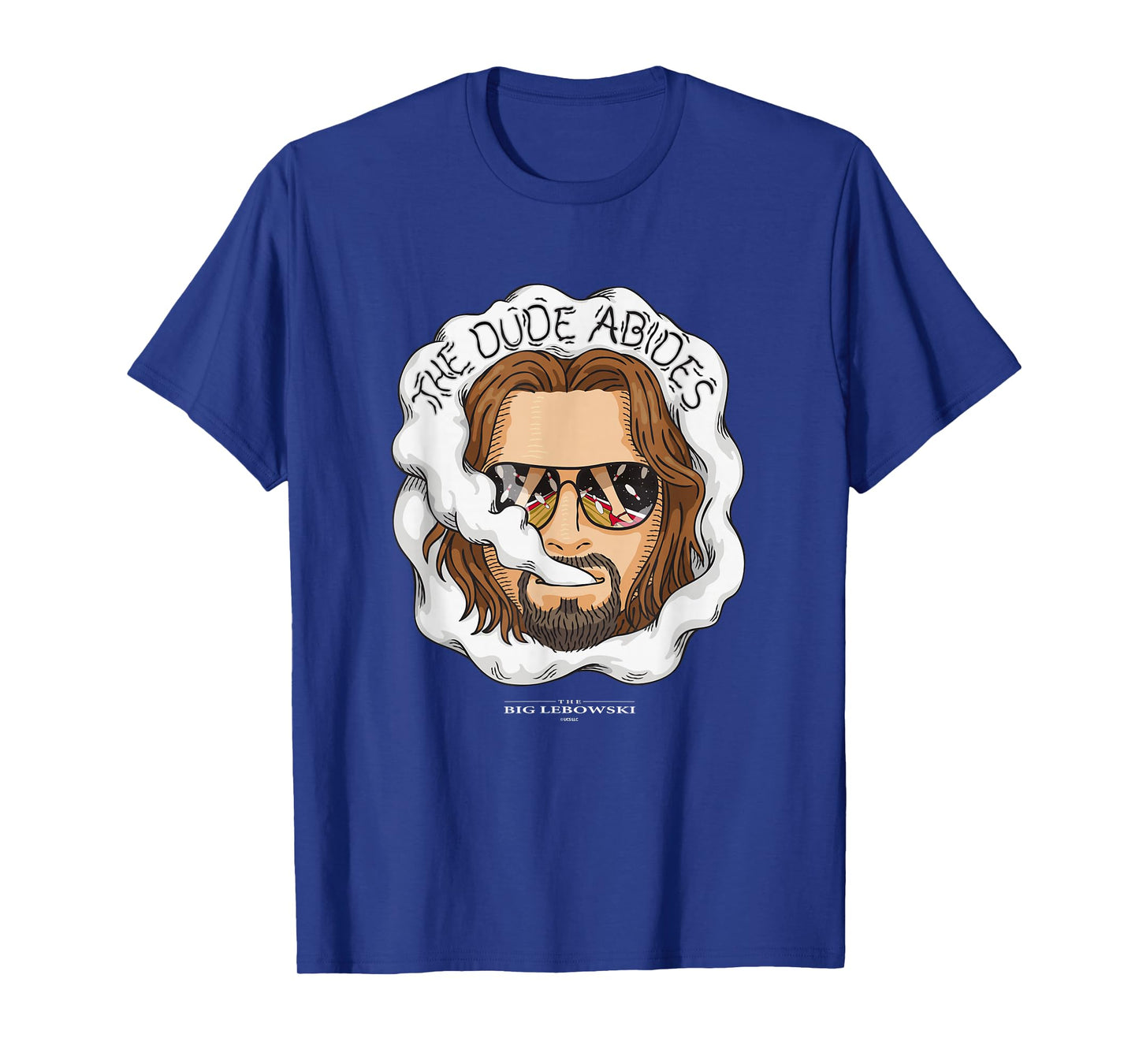 The Big Lebowski The Dude Abides Head In Smoke T-Shirt