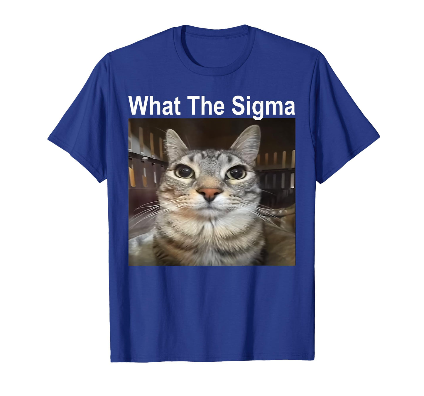 Funny Meme Cat What The Sigma Cute Cat Meme Quote T-Shirt for Men Women Kids