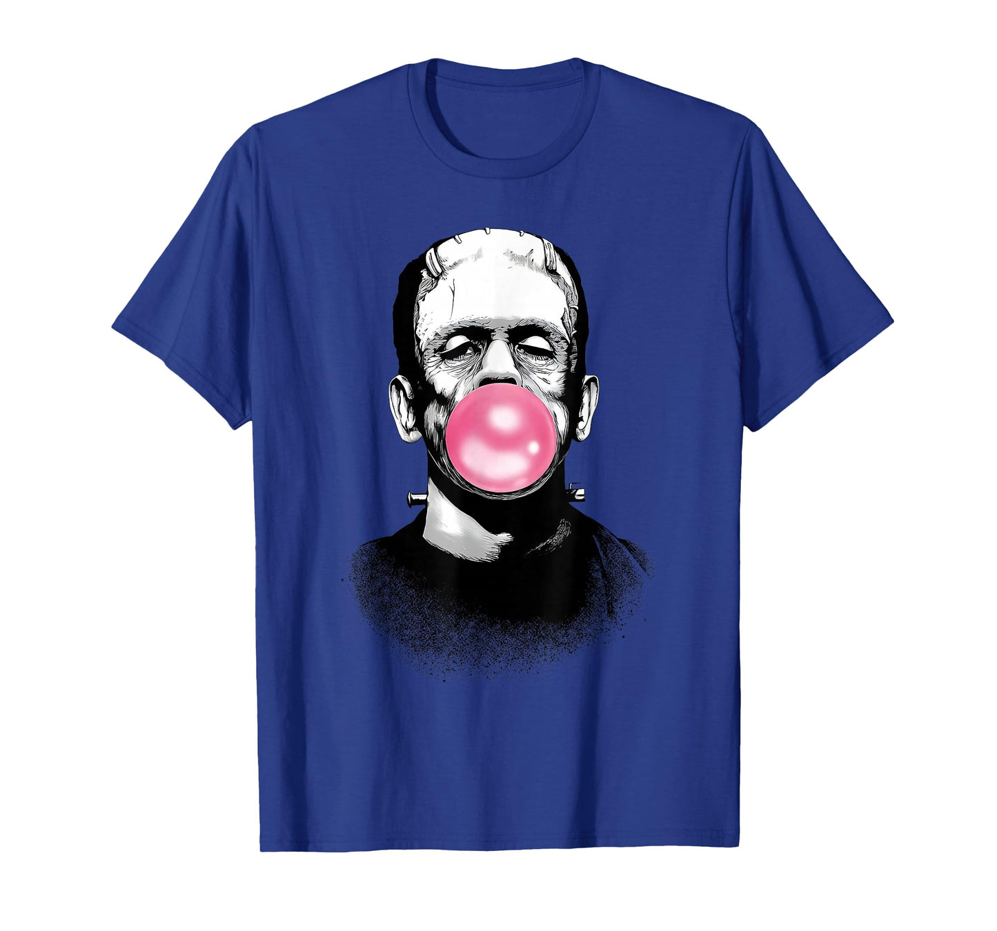 Funny Frankenstein Monster Blowing a Bubble Gum Halloween T-Shirt