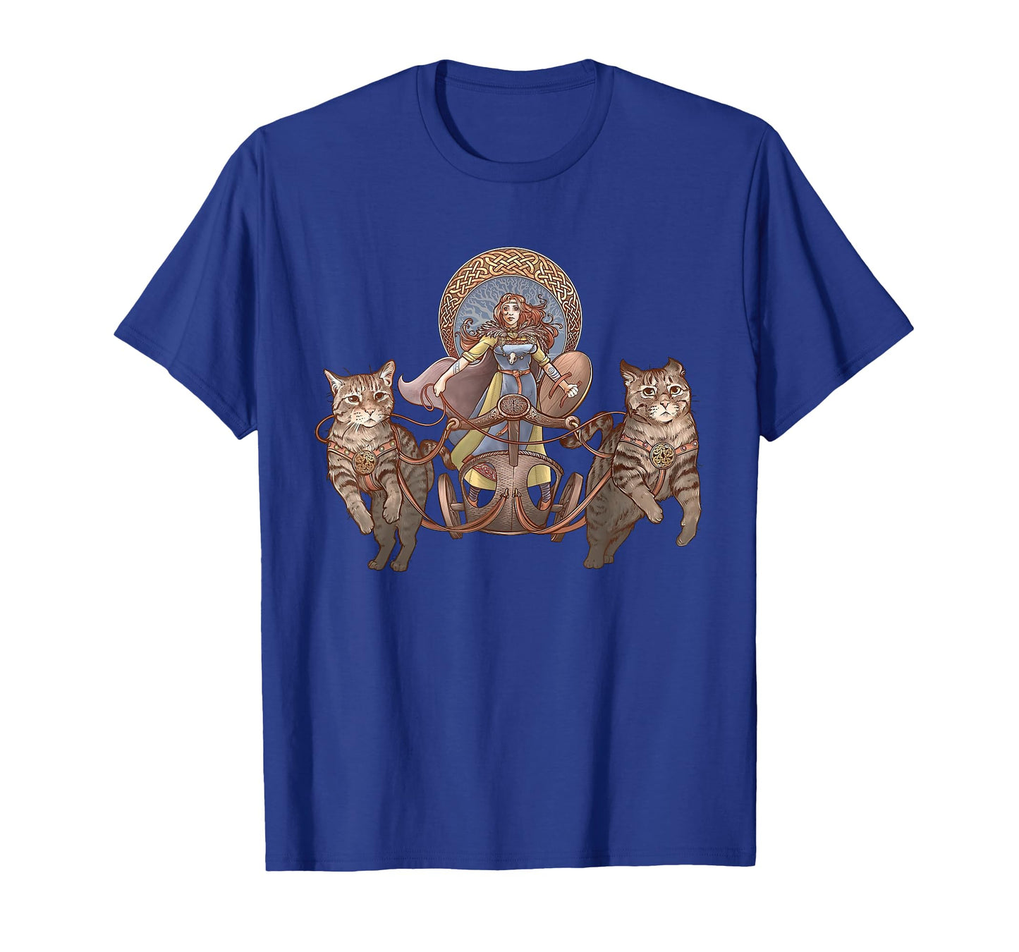 Freya Driving Her Cat Chariot T-Shirt