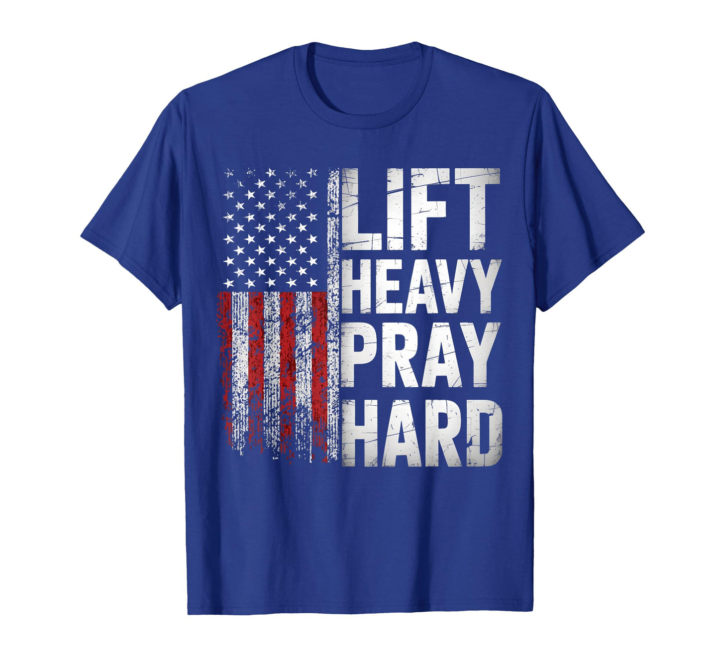 Lift Heavy Pray Hard Funny Gym Christian Lifting Men Women T-Shirt