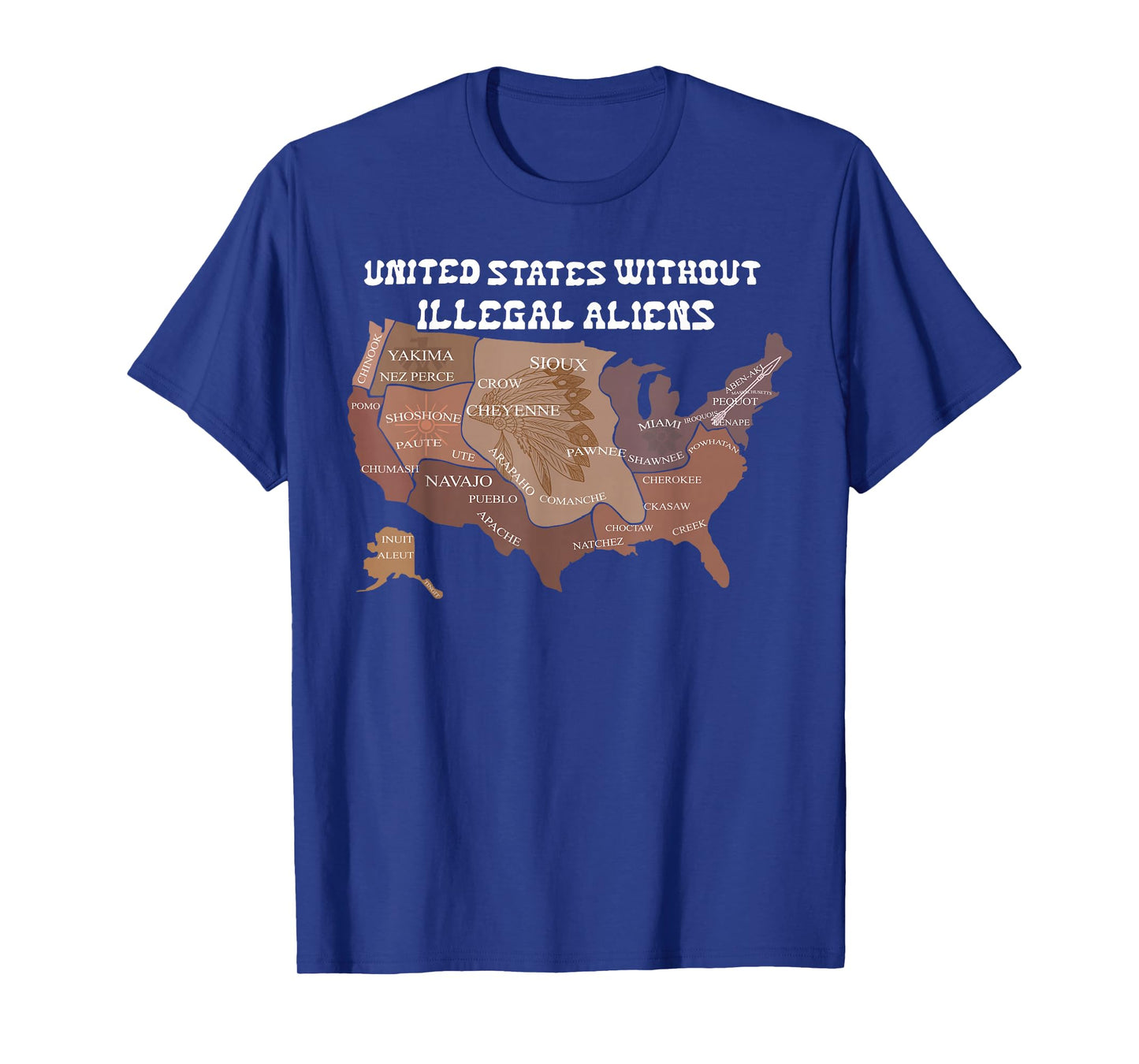 United States Without Illegal Aliens USA Map Funny Quotes T-Shirt