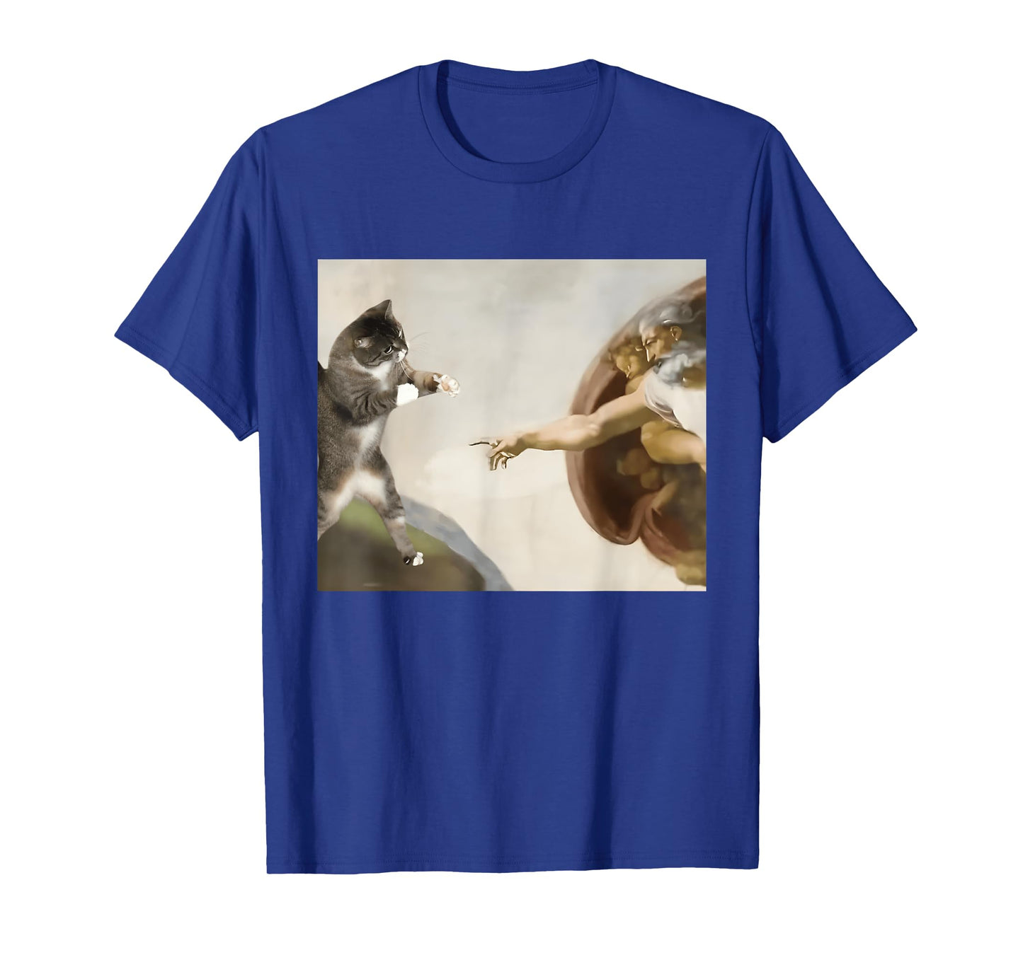 Funny Cat God Meme Inspired by Creation of Adam T-Shirt
