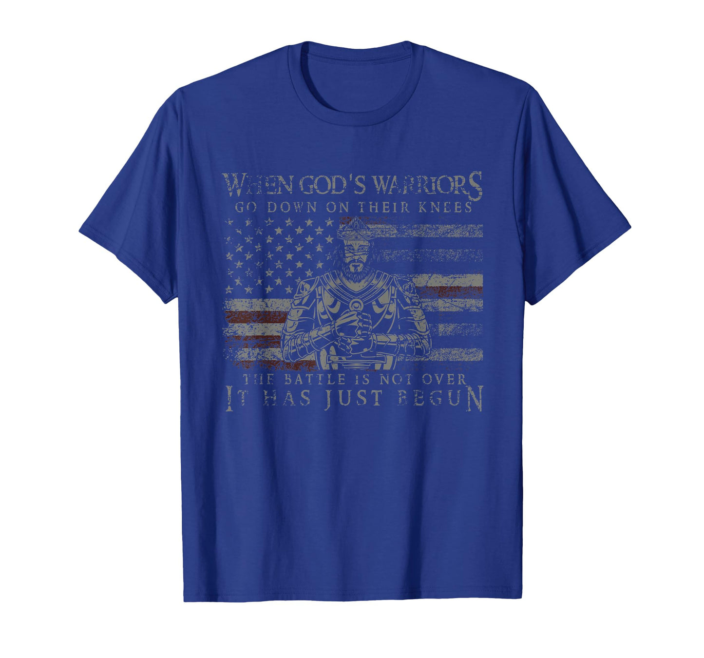 The Battle Is Not Over It Had Just Begun USA Flag Prayer Women Men T-Shirt