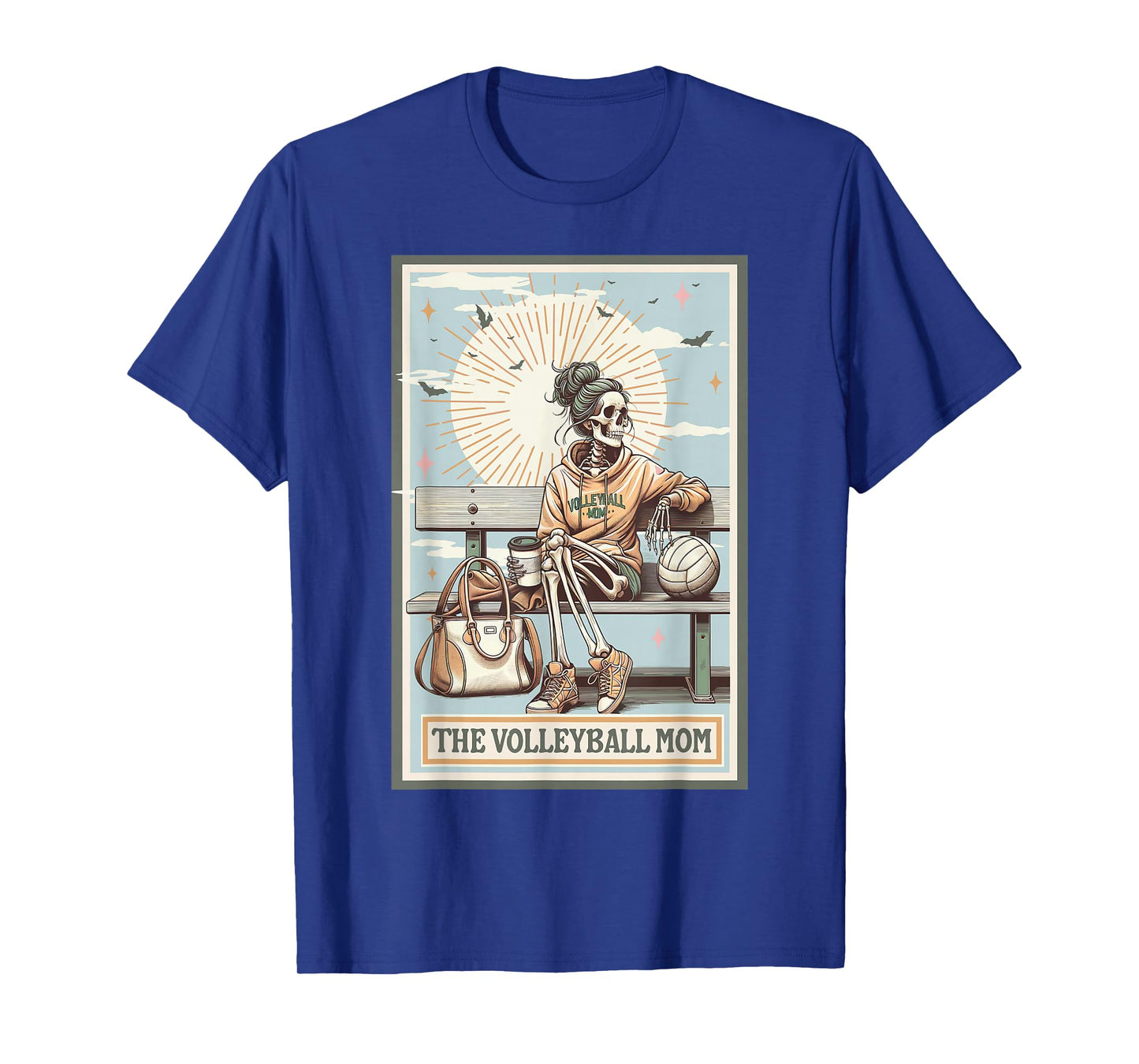 The Volleyball Mom Skeleton Tarot Card Game Day Mother's Day T-Shirt