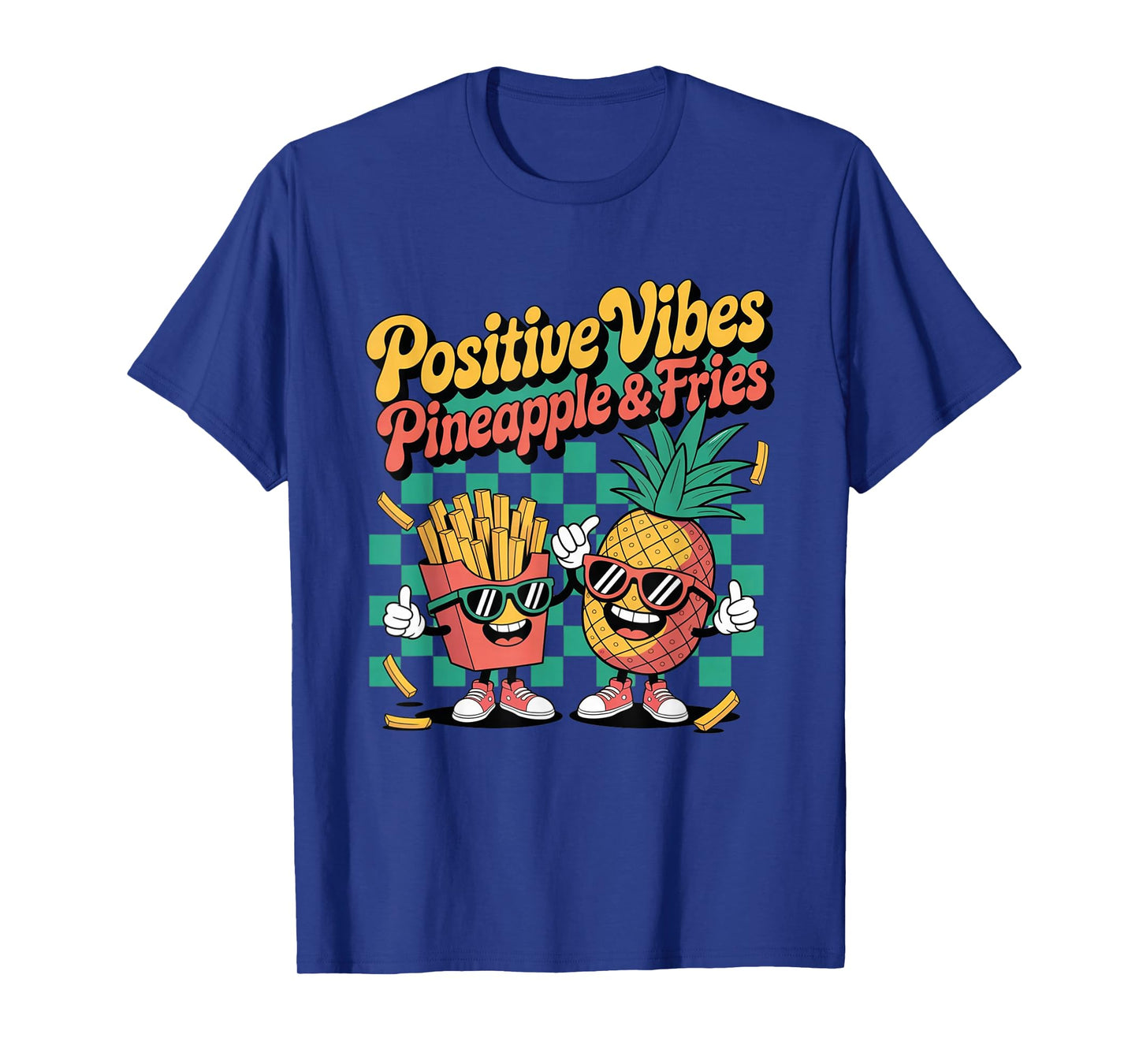 Groovy Positive Vibes Pineapple and Fries Transfer Day IVF T-Shirt