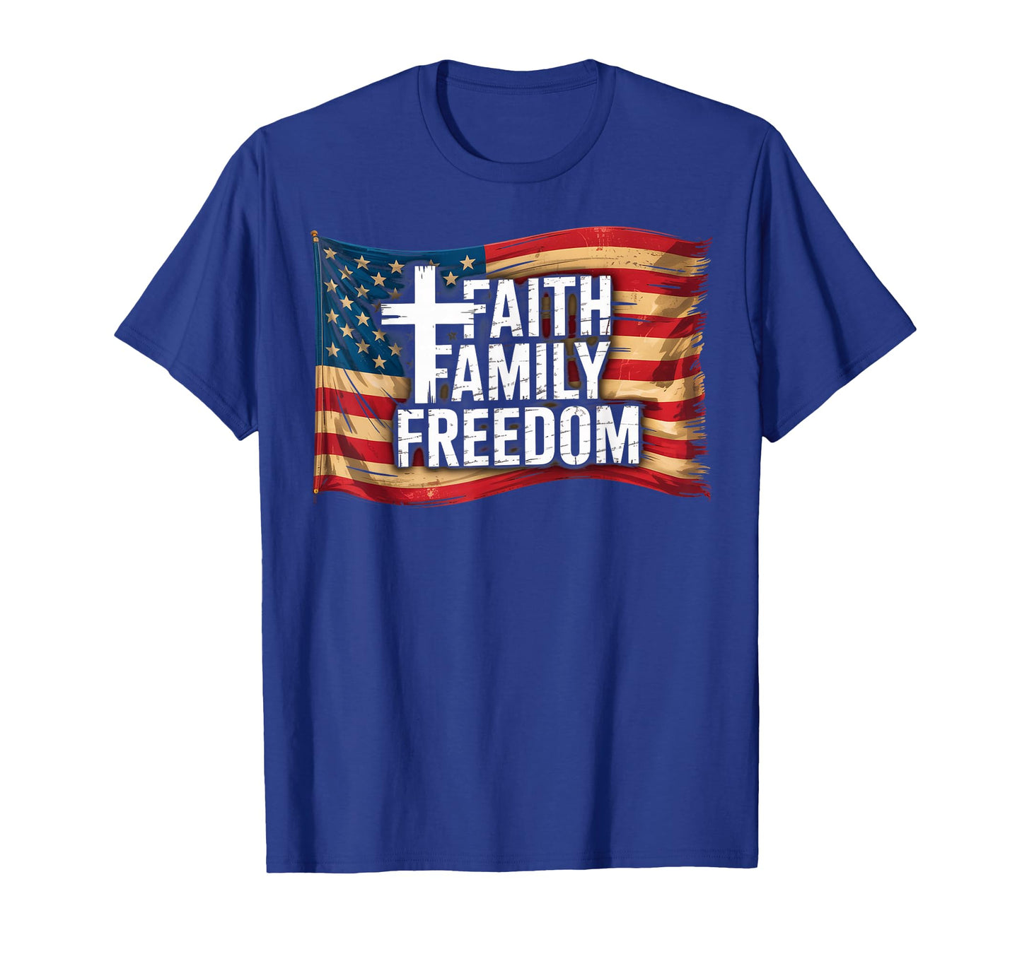 American Flag Faith Family Freedom Christian T-Shirt