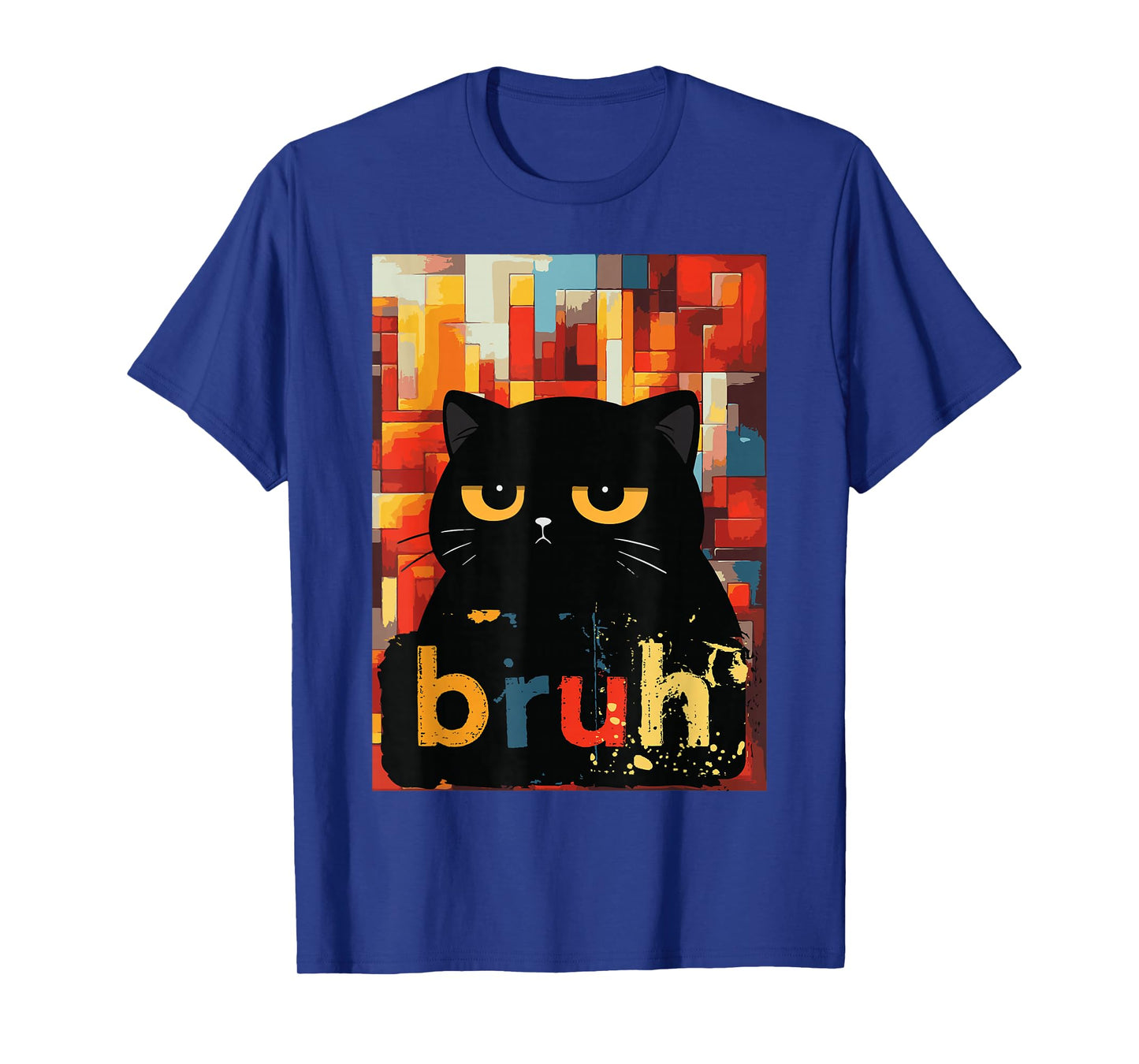 Black Cat Bruh Funny Saying Meme Girls Kids Women Men Teens T-Shirt