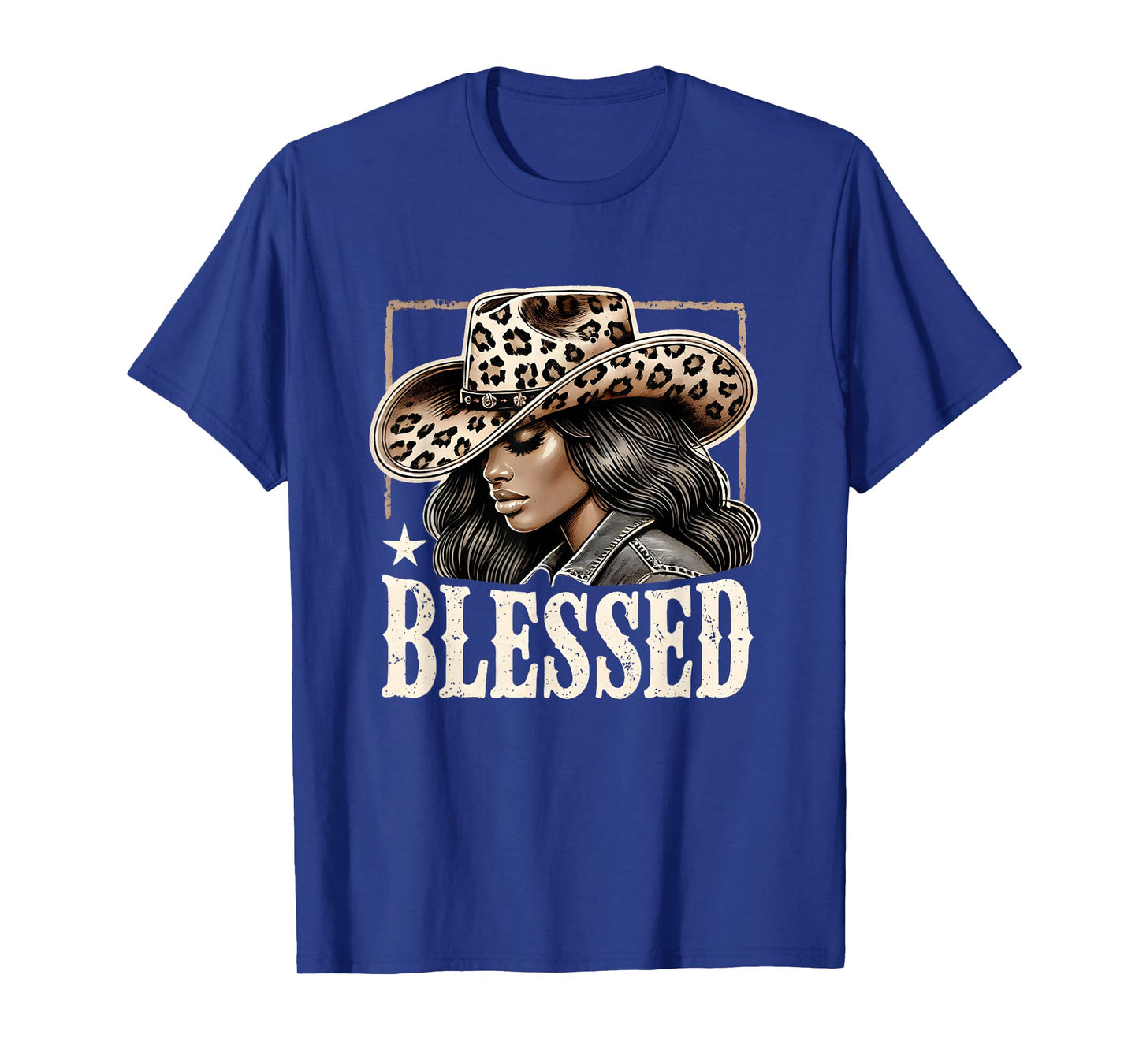 Vintage Retro Black Western Cowgirl African Christian T-Shirt
