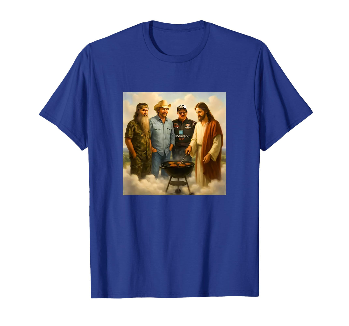The Real Gang Meet Up In Heaven Phil Funny Meme BBQ T-Shirt