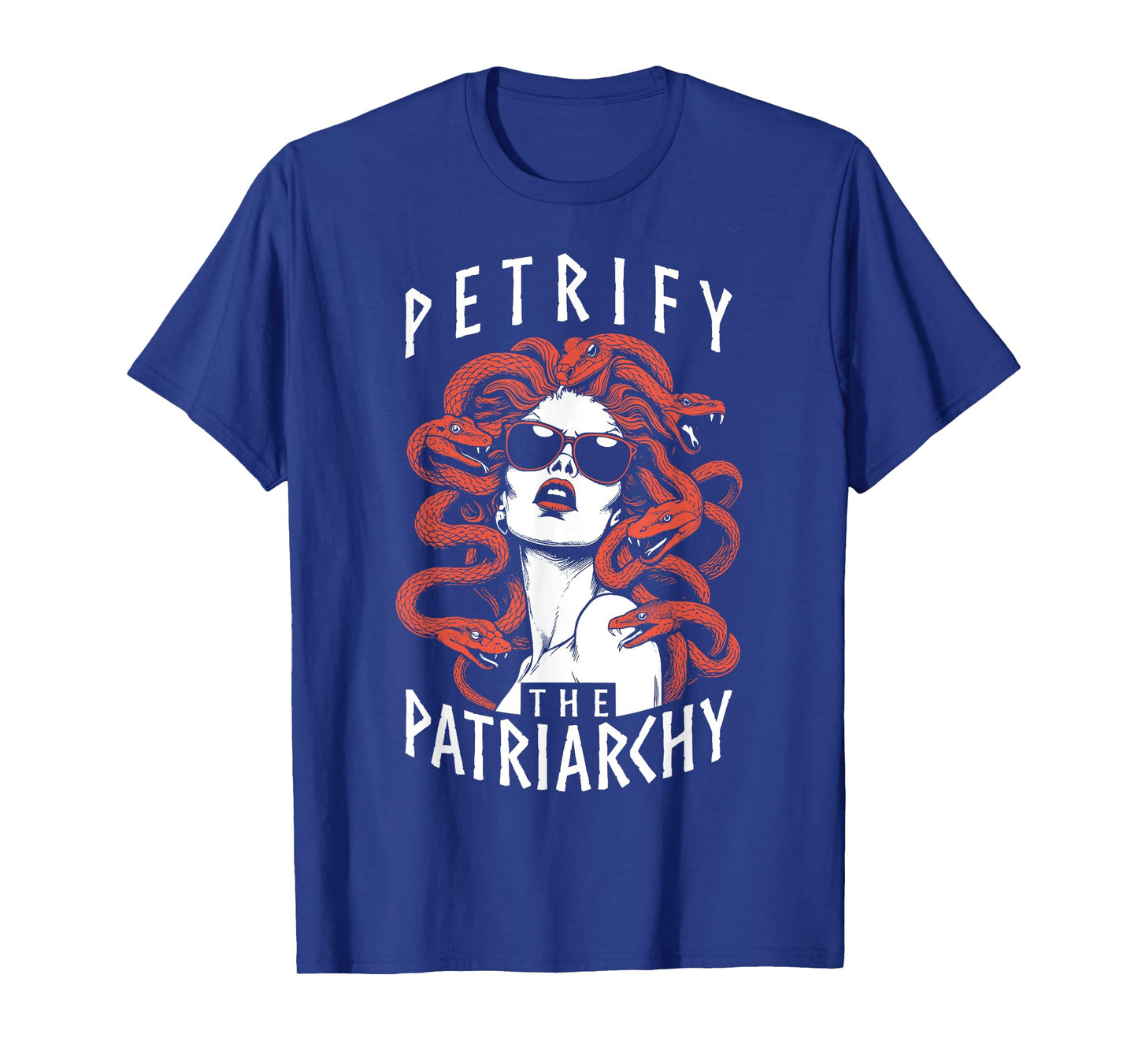 Petrify The Patriarchy Feminist Halloween Goth Medusa Witch T-Shirt