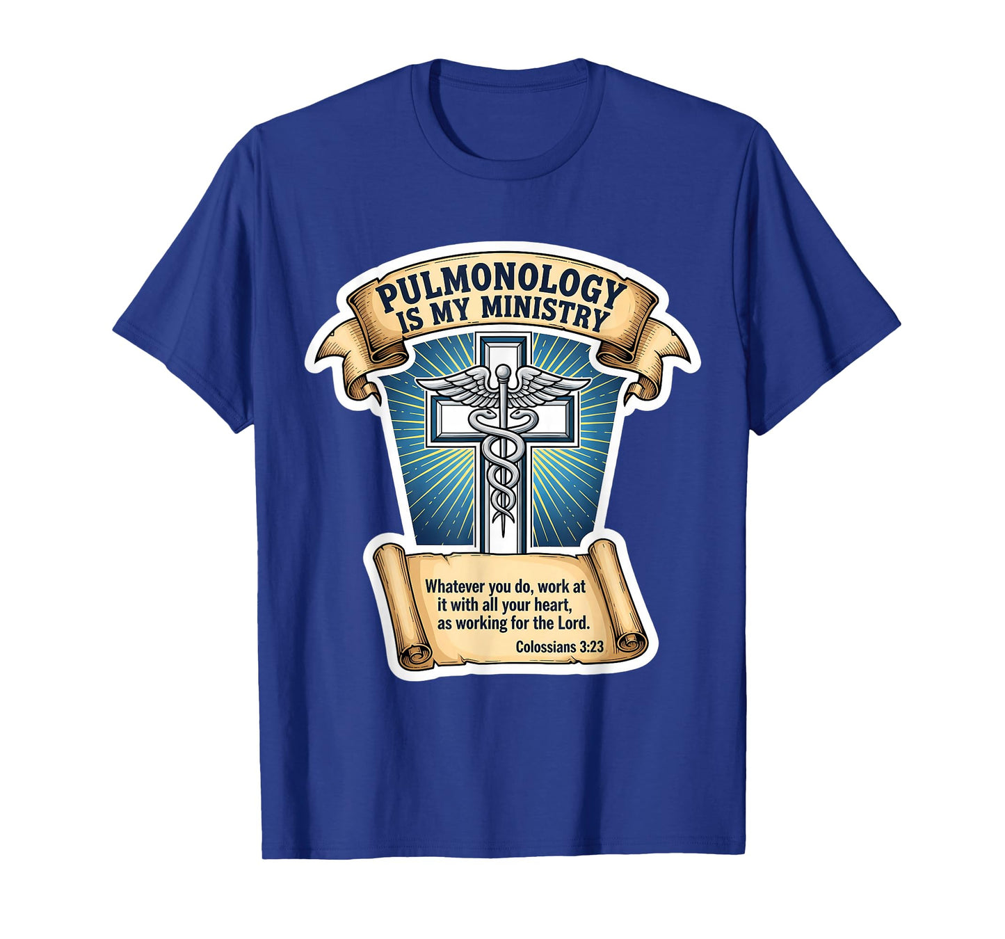 Christian Pulmonologist Pulmonology is My Ministry Doctor T-Shirt