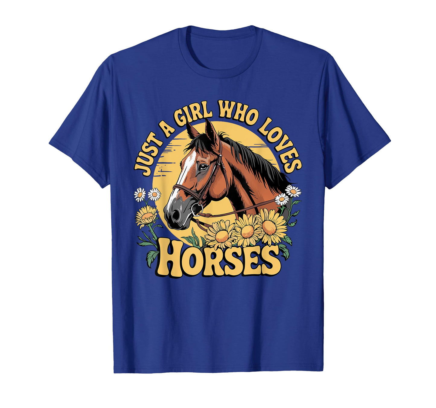 Just A Girl Who Loves Horses Horse Girl Horse Riding T-Shirt
