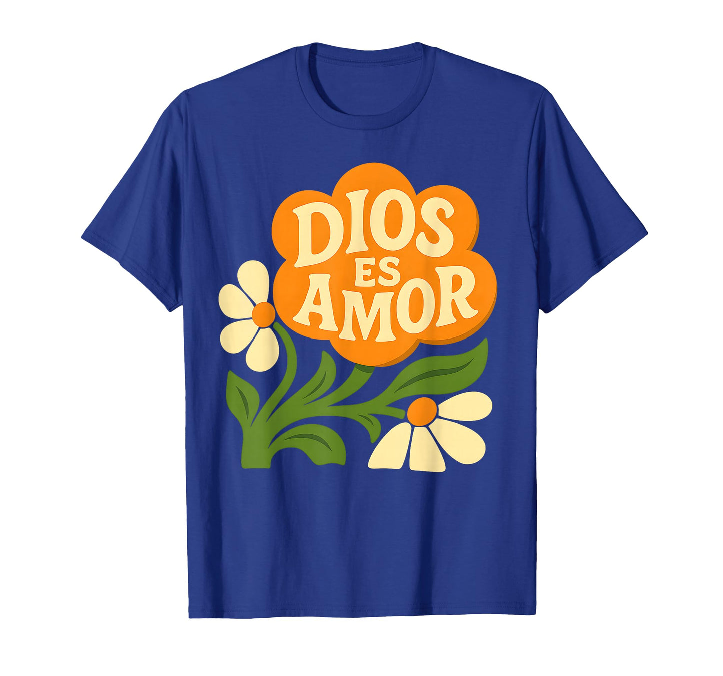 Dios ES Amor Spanish God is Love Christian Boho Faith Flower T-Shirt