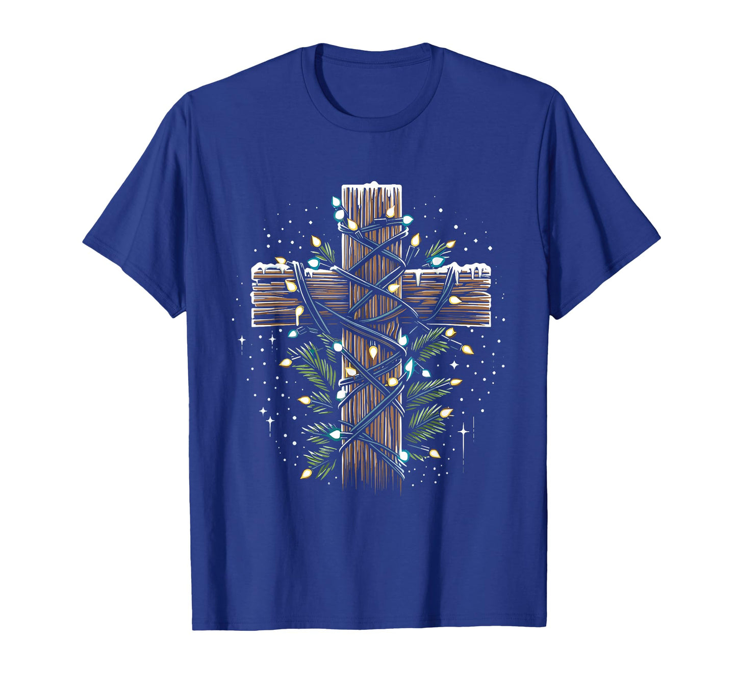 Jesus Cross Crucifix Christmas Lights - Jesus Christ Faith T-Shirt