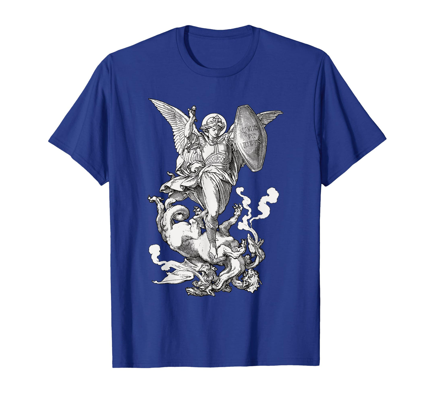 Archangel Saint Michael Fighting the Dragon Catholic T-Shirt