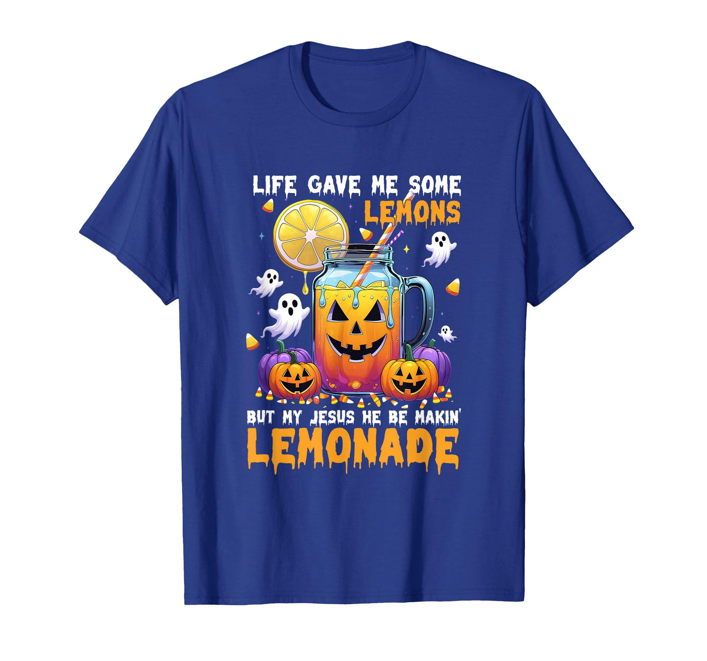 Halloween Life Gave Me Some Lemons Jesus Making Lemonade T-Shirt