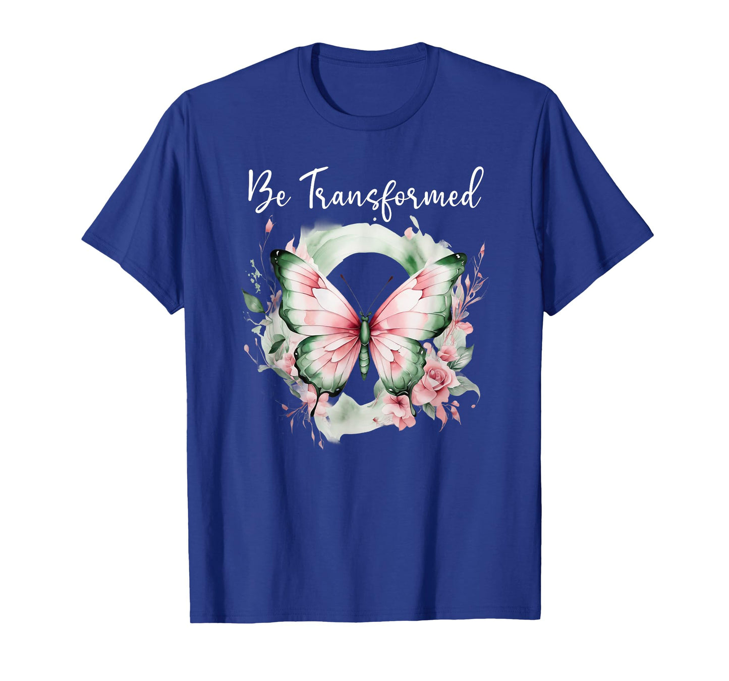 Be Transformed Butterfly Christian Bible Verse Romans 12:2 T-Shirt