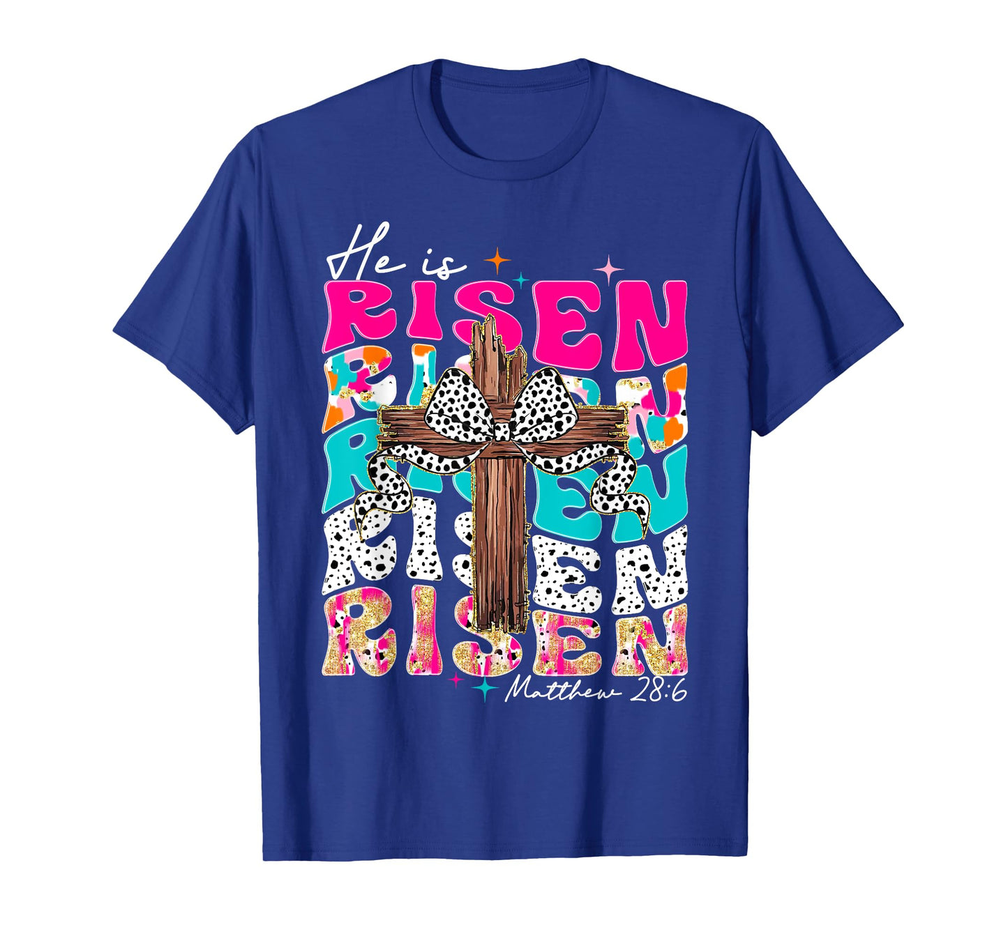 He Is Risen Cross Jesus Easter Christian Religious Women Men T-Shirt