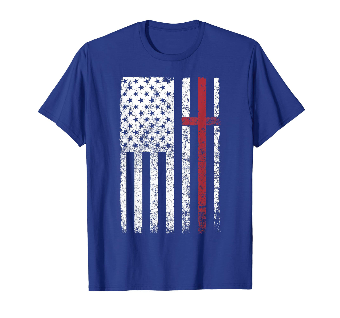 Christian US - USA Flag American Christ - Cross T-Shirt