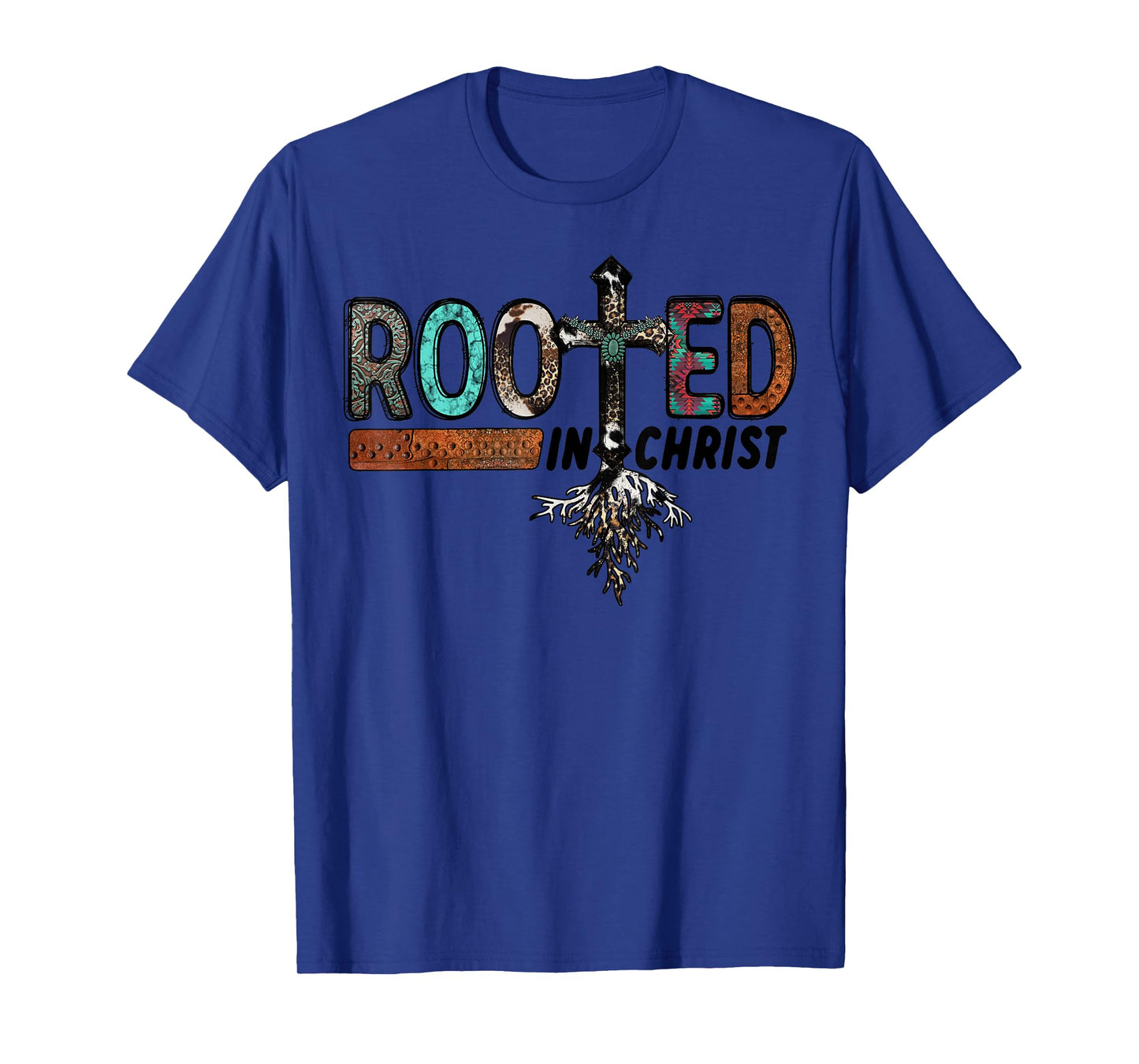 Rooted in Christ Christian Faith Inspirational Design T-Shirt