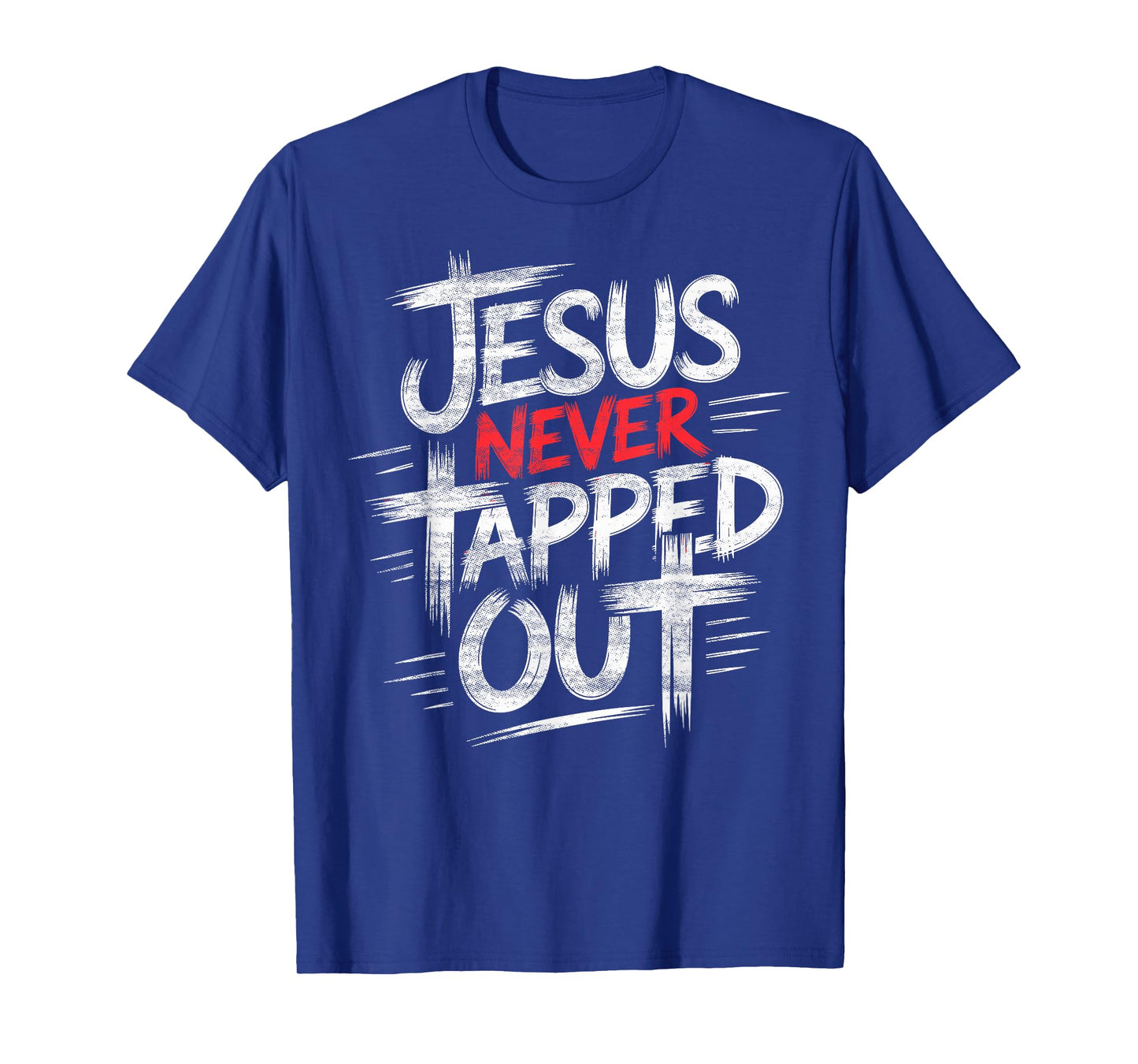 Jesus Never Tapped Out Tee Christian Wrestler Wrestling T-Shirt