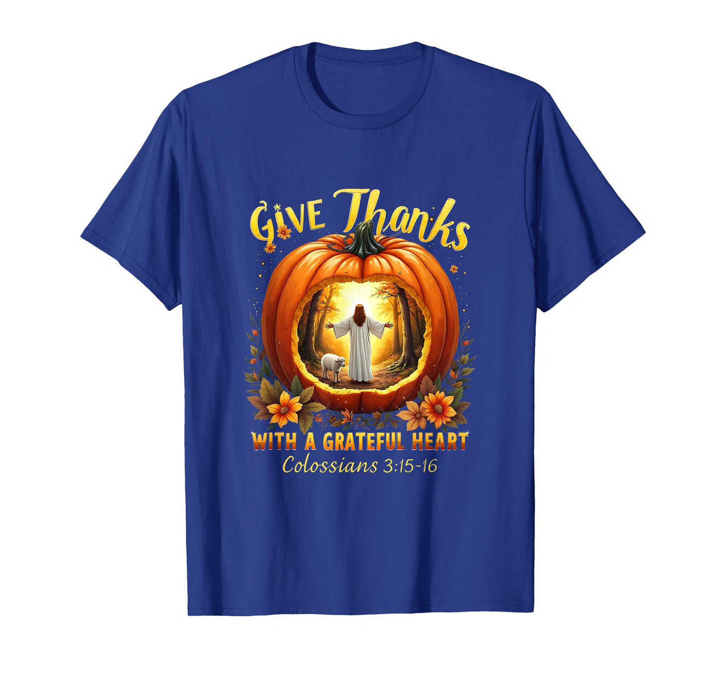 Give Thanks to The Lord Fall Pumpkin Thanksgiving Coquette T-Shirt