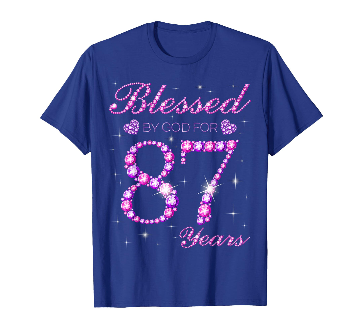 Blessed by God for 87 Years Old 87th Birthday Party T-Shirt