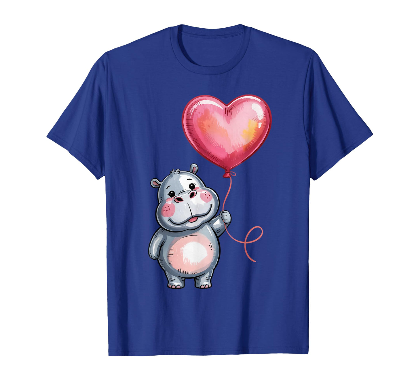 Hippo Heart Balloon Hippopotamus Cute Hippo T-Shirt
