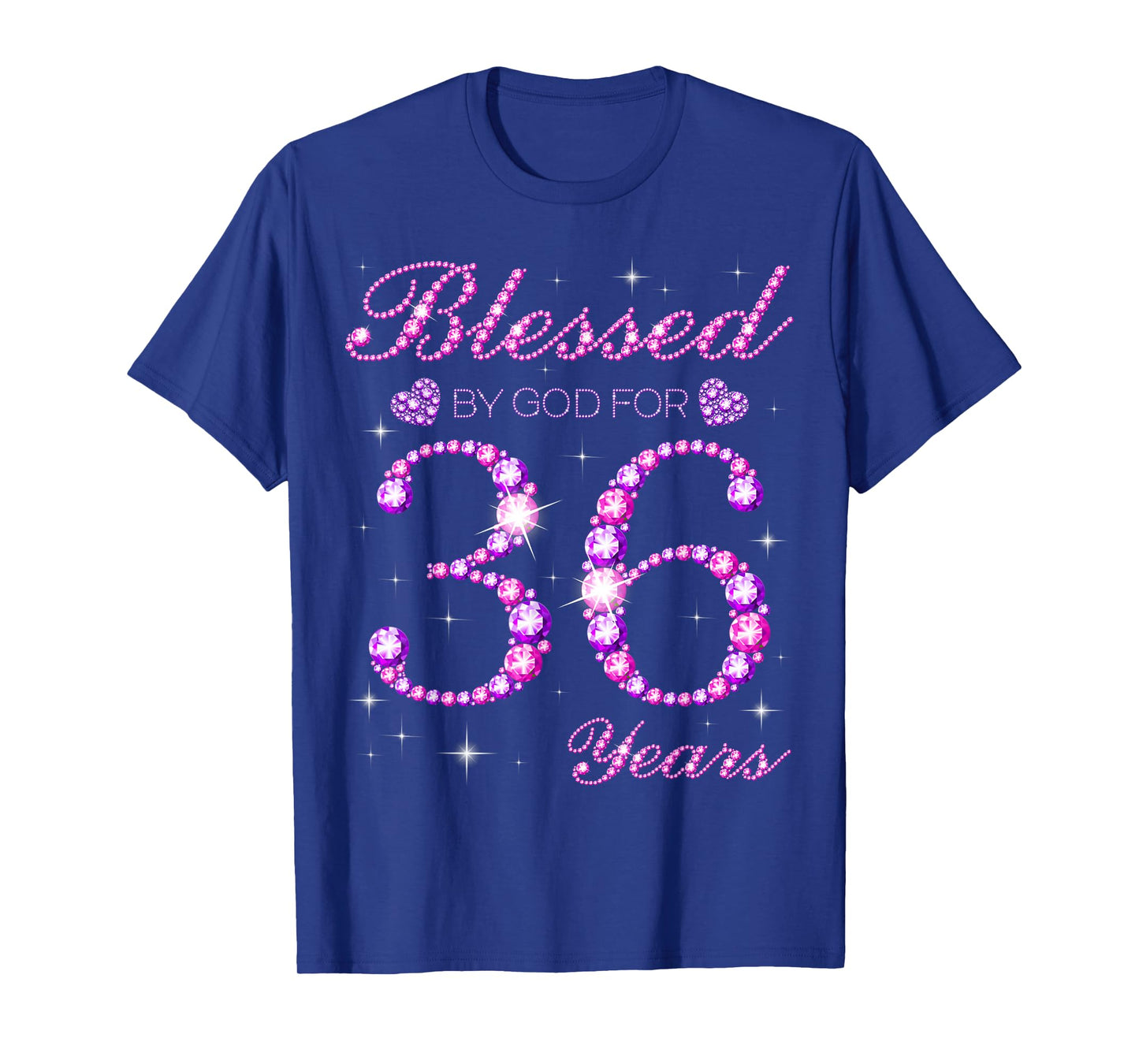 Blessed by God for 36 Years Old 36th Birthday Party T-Shirt