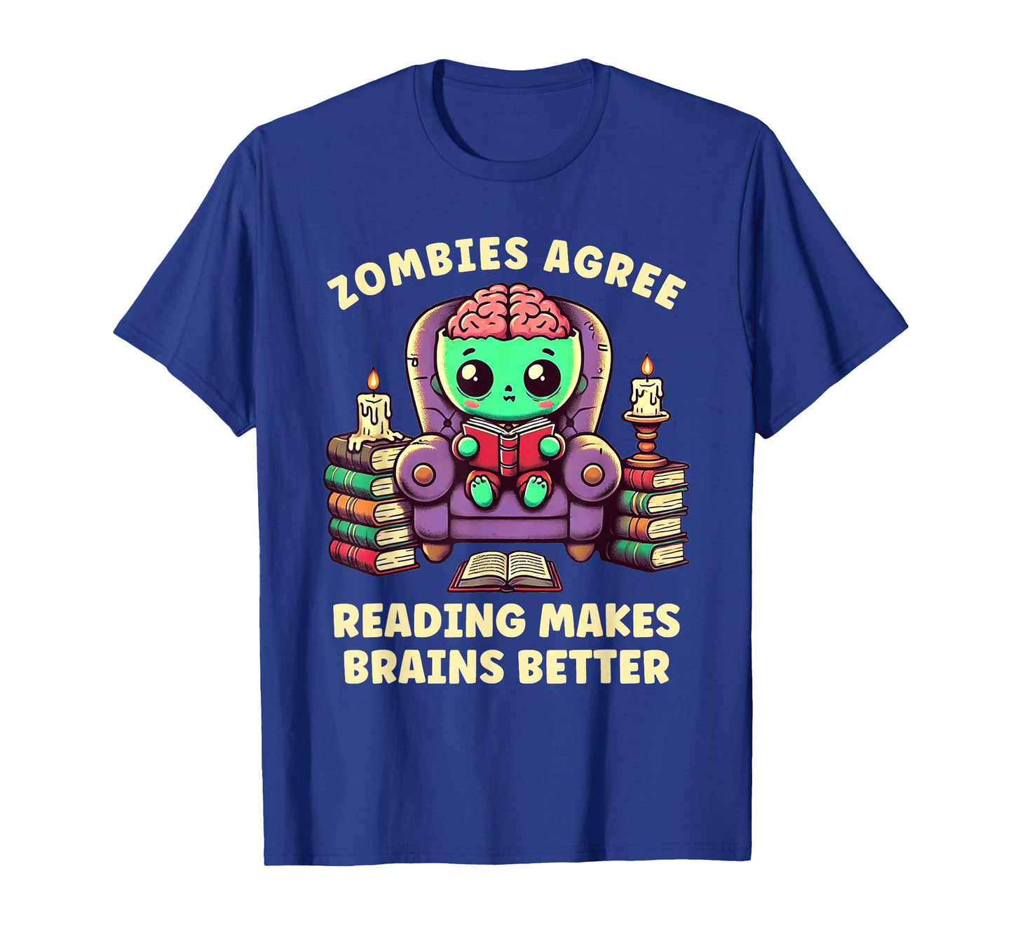 Halloween Teacher Zombie Reading is Good For Brains T-Shirt