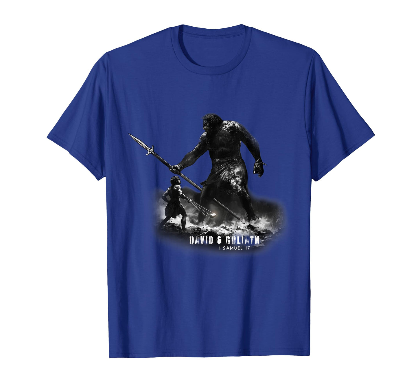 David & Goliath, Faith Overcomes All - Biblical Stories T-Shirt