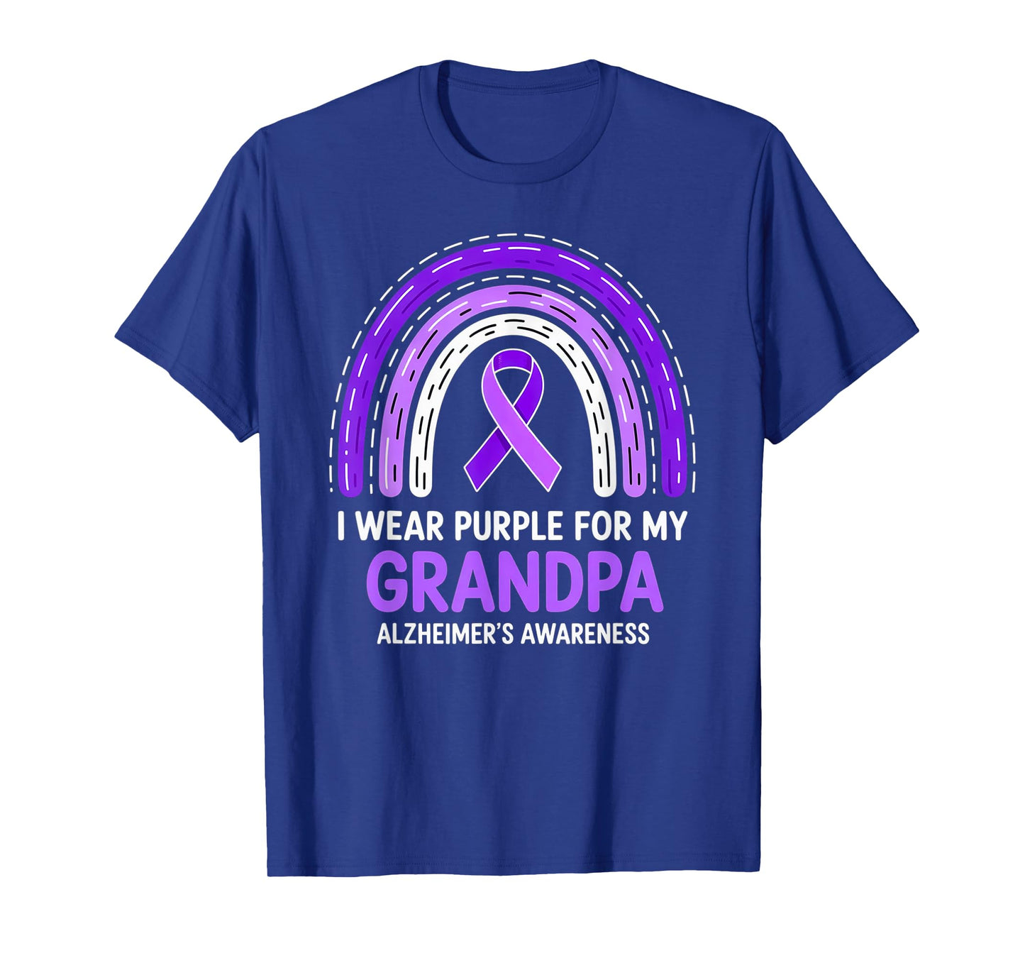 I Wear Purple For My Grandpa Alzheimer's Awareness Ribbon T-Shirt