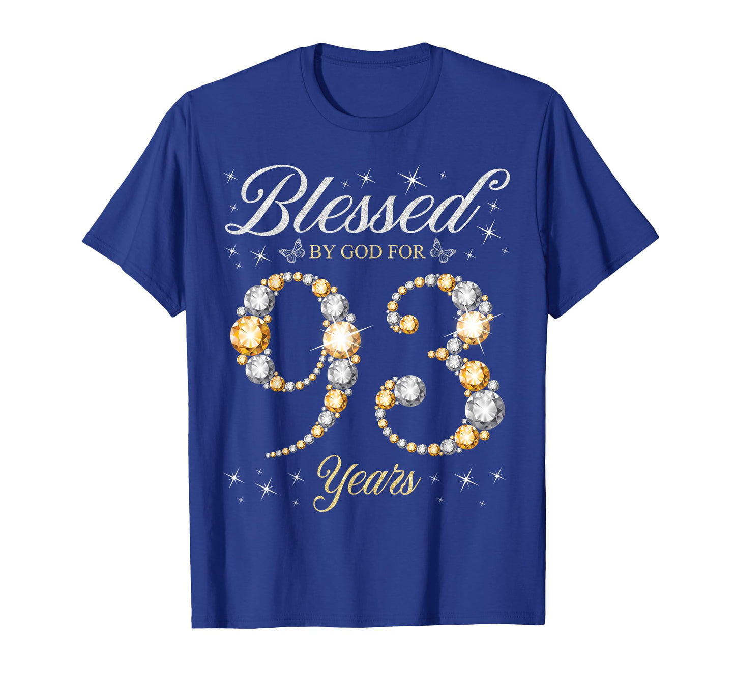 Blessed By God For 93 Years Old 93rd Birthday Party T-Shirt