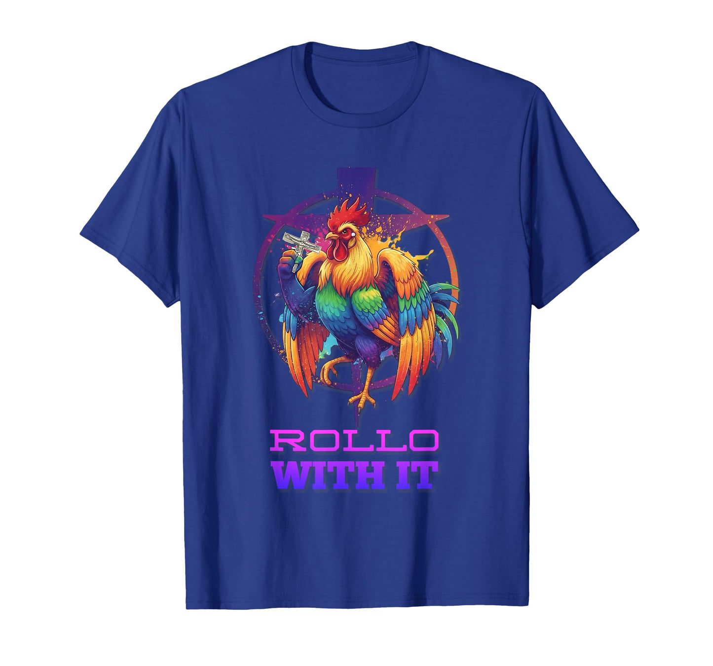 DeColores Cursillo Rainbow Rooster Catholic T-Shirt