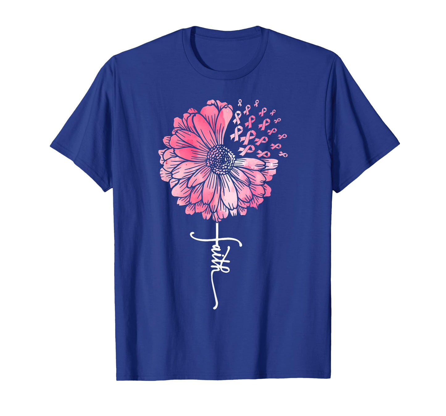 Pink Ribbon Daisy Faith - Breast Cancer Awareness Month Gift T-Shirt