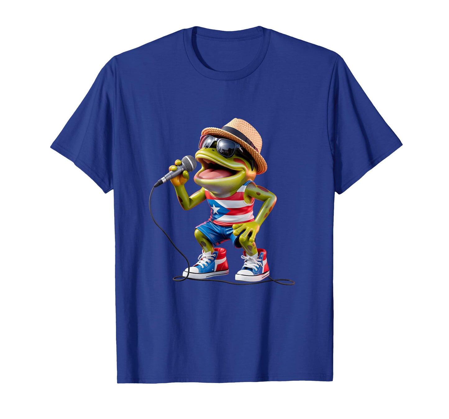Singing Coqui Puerto Rican Flag Sunglasses Boricua Hat Fun T-Shirt