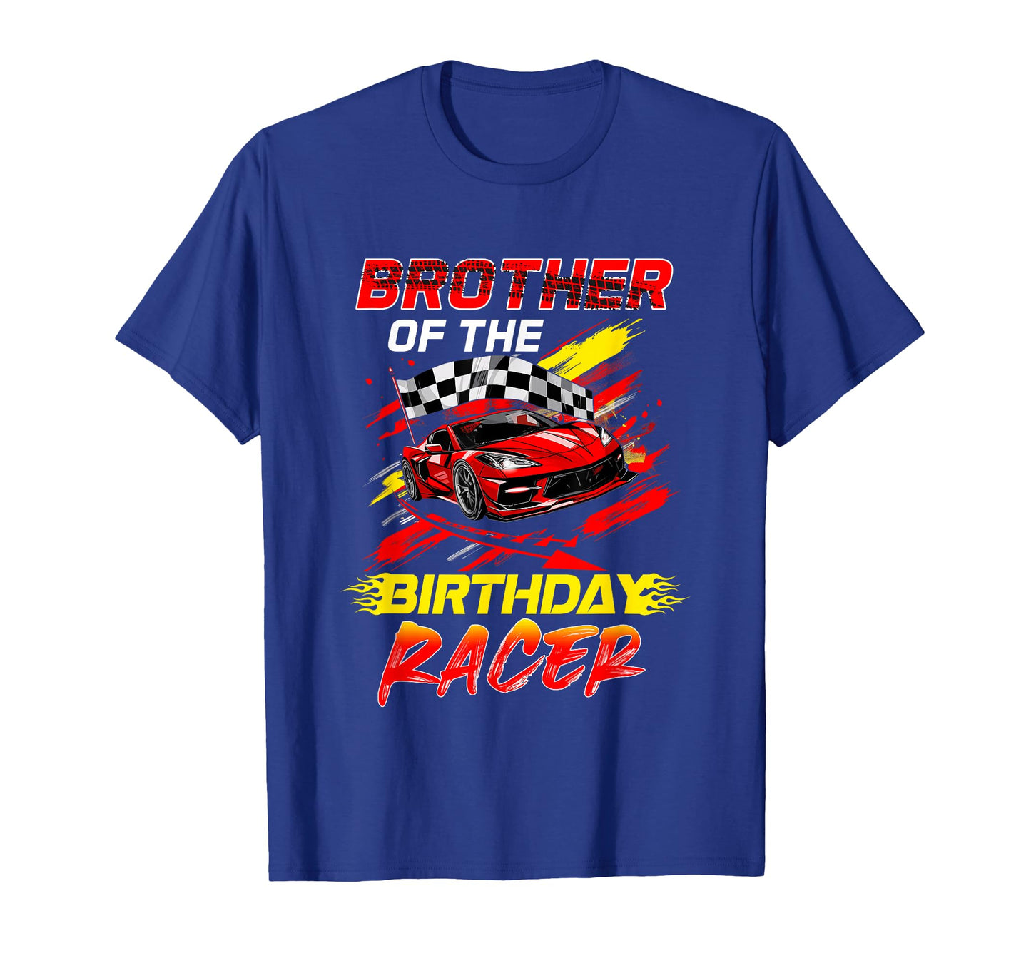 Brother Of The Birthday Racer Race Car Party Family Matching T-Shirt