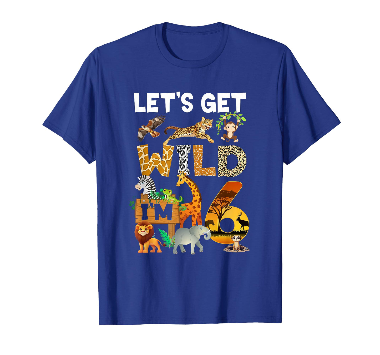 6 Year Old Zoo Birthday Safari Jungle Animal 6Th Bday T-Shirt