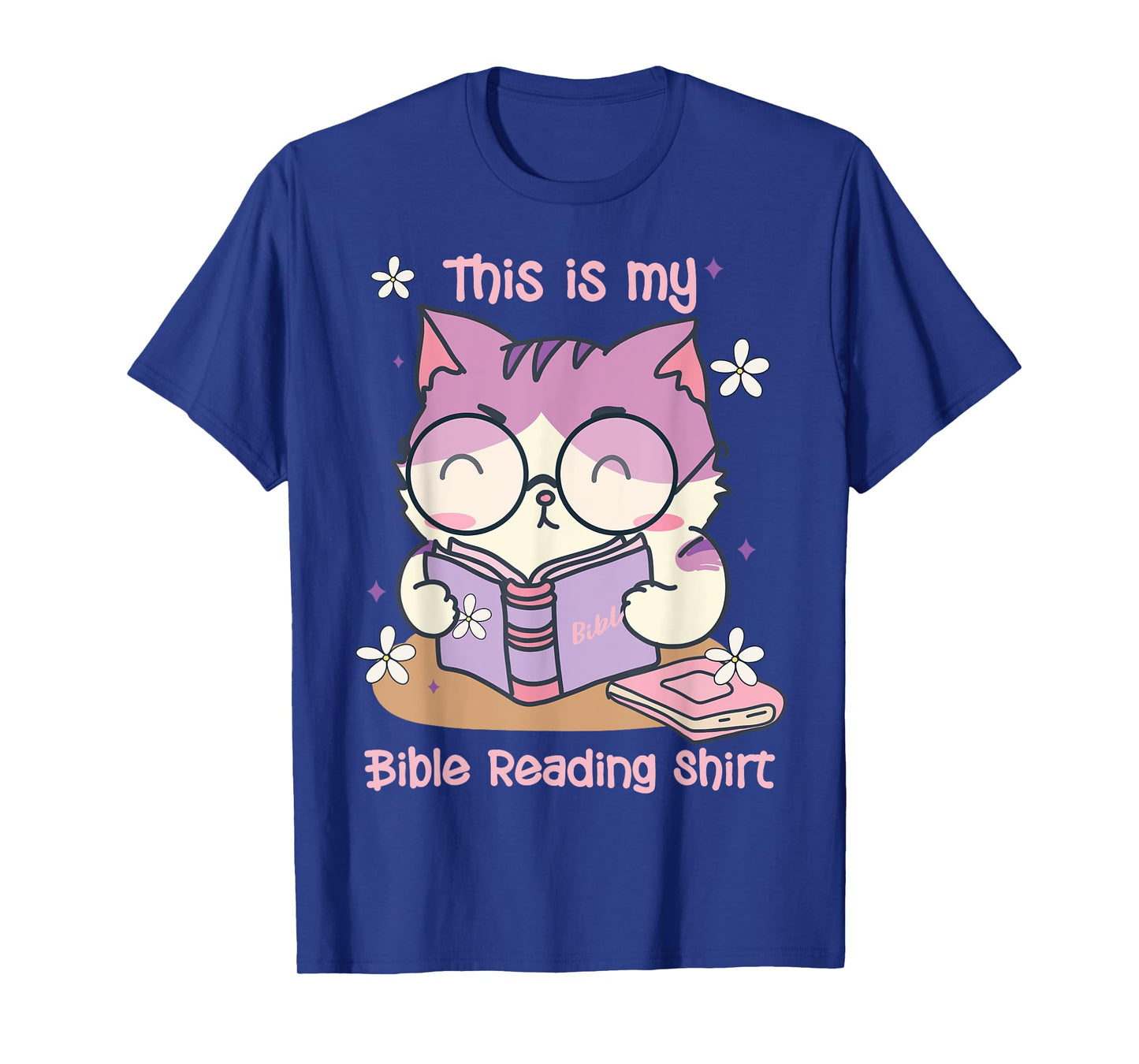 This Is For Bible Reading Cat Cute Christian T-Shirt