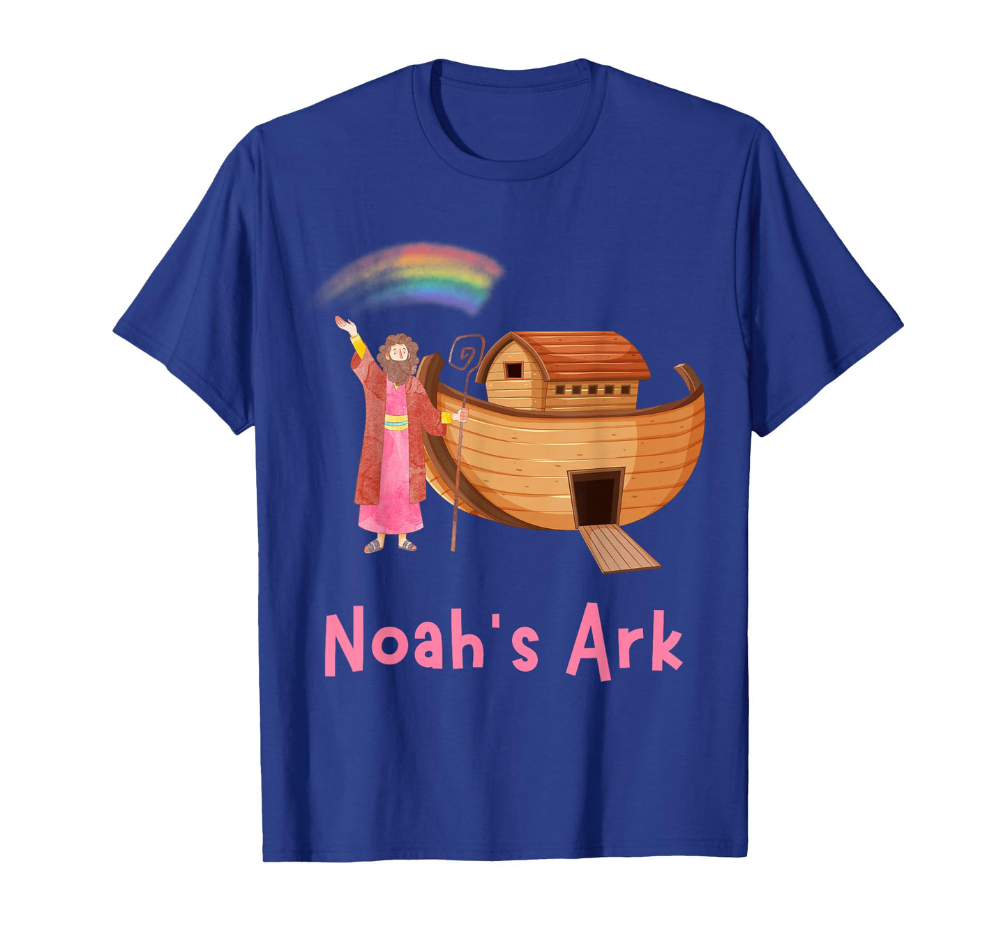 Kids Faith Bible Stories Pink Noah's Ark Girls Toddler Teen T-Shirt