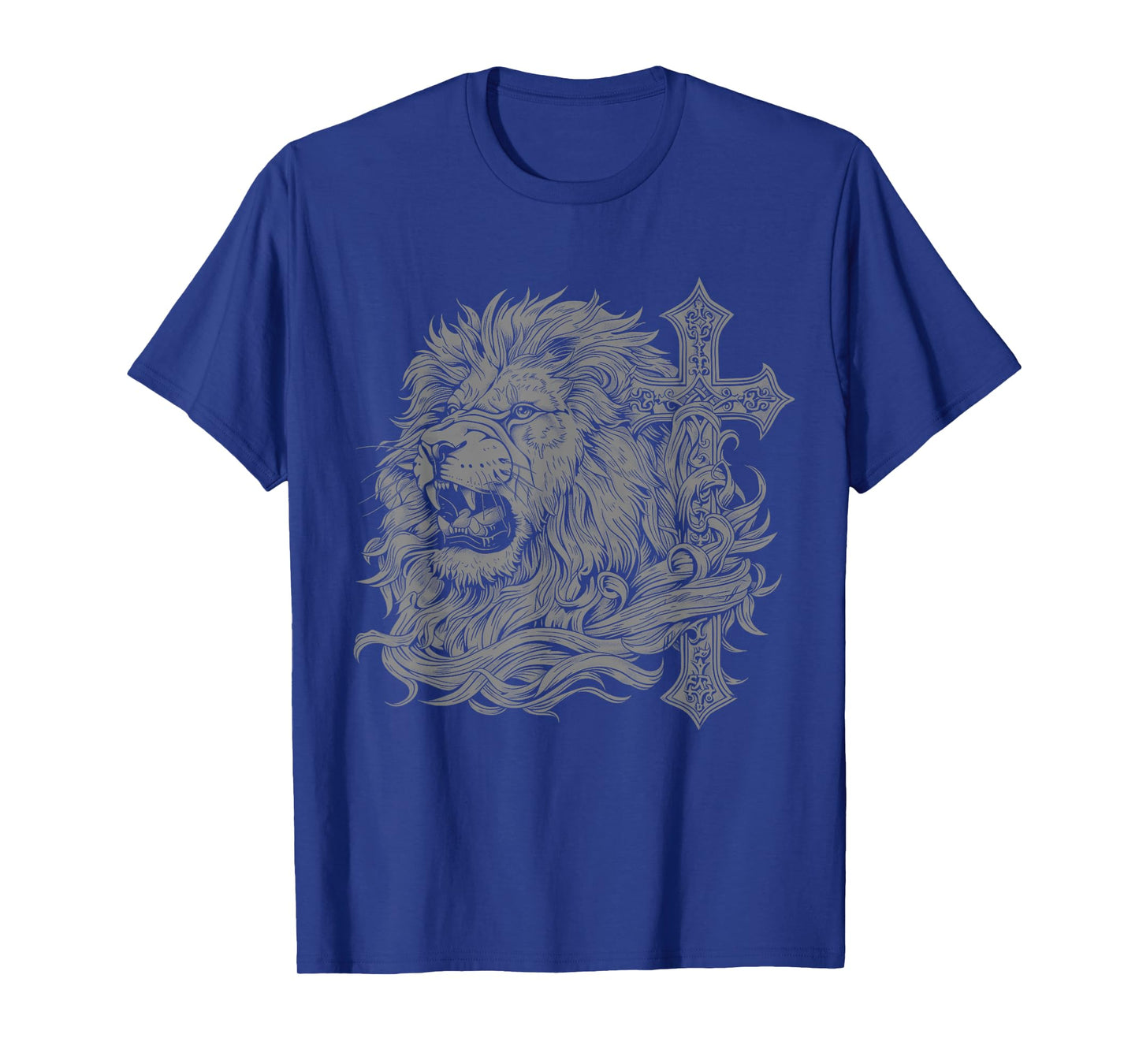 Christian Lion Of Judah Cross Jesus Religious Faith T-Shirt