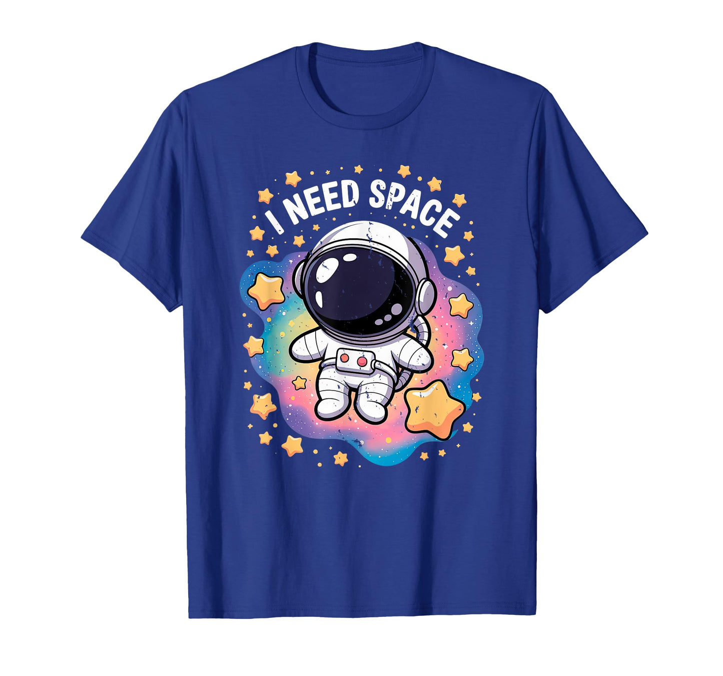 i need space cute astronaut floating with stars and planet T-Shirt