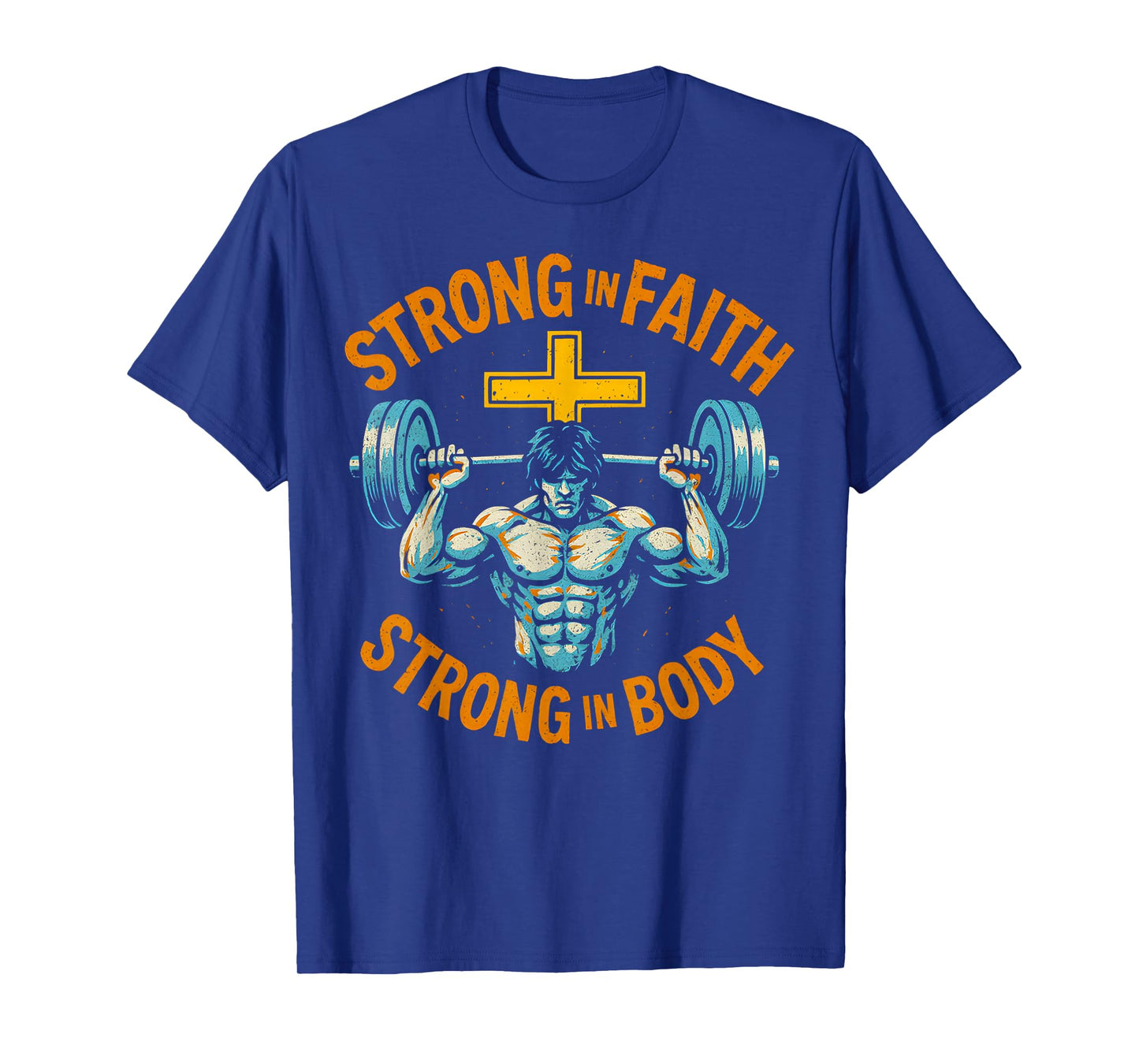 Faith Strong in Faith Strong in Body Cool Mens Christian T-Shirt