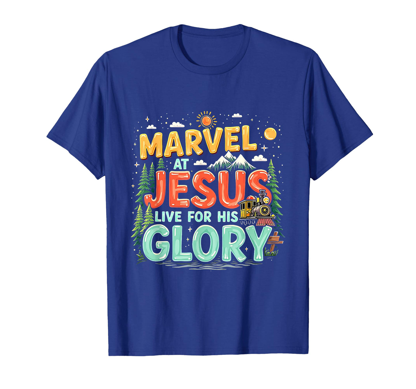 True North Christian Camp VBS 2025 His Glory Junction Train T-Shirt
