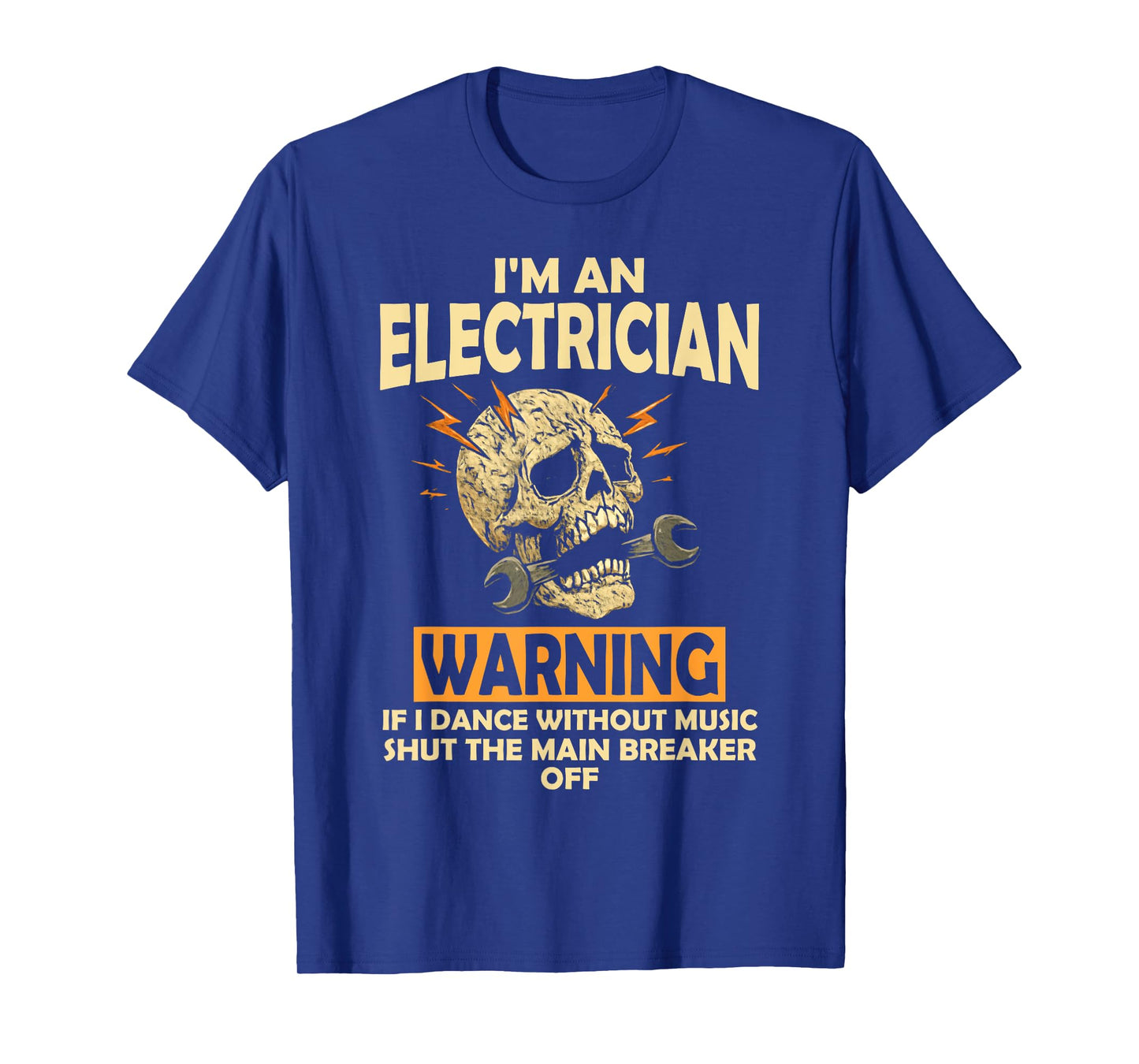 warning i'm an electrician skull high voltag for electrician T-Shirt